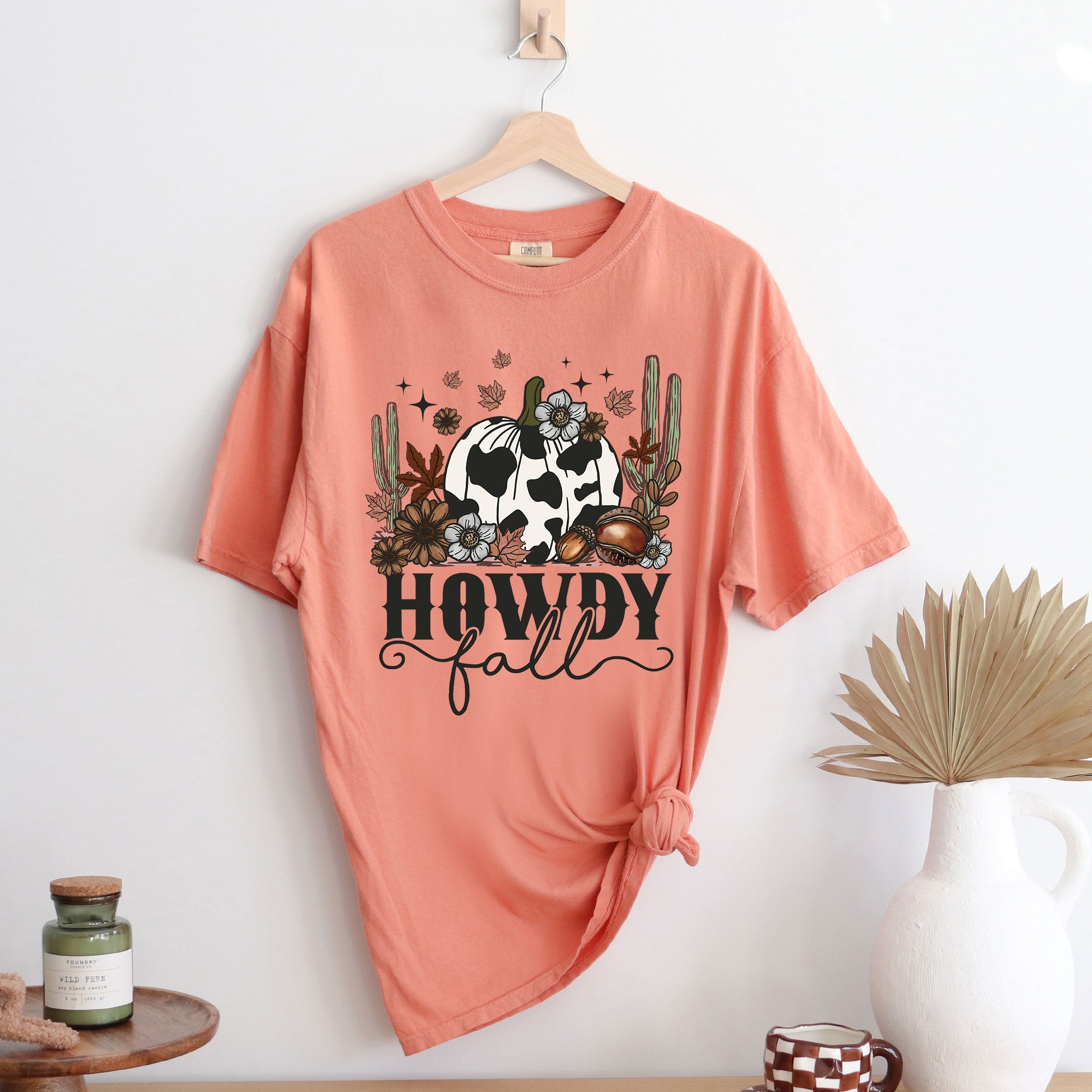 Howdy Fall Pumpkin | Garment Dyed Short Sleeve Tee