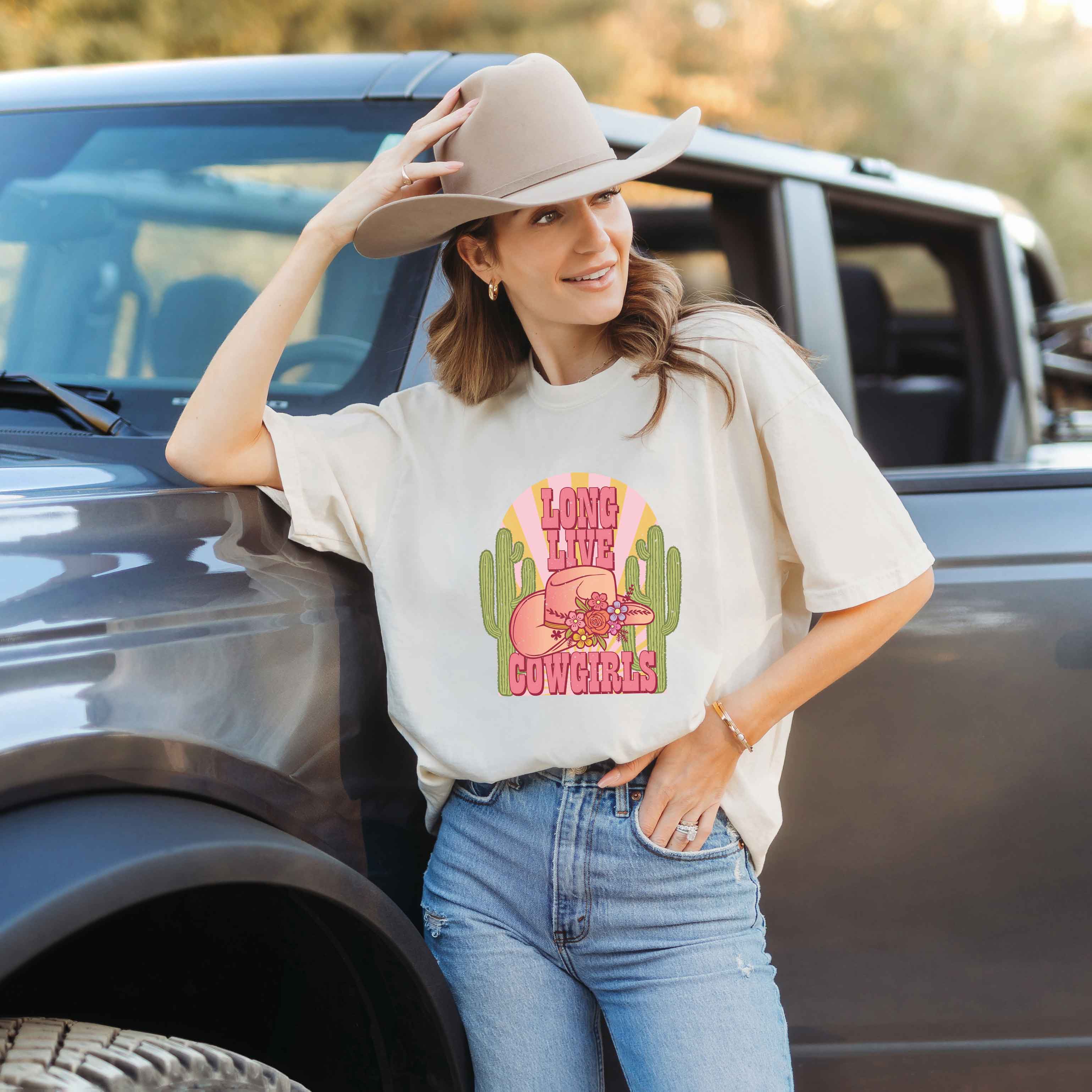 Long Live Cowgirls Cactus | Garment Dyed Short Sleeve Tee