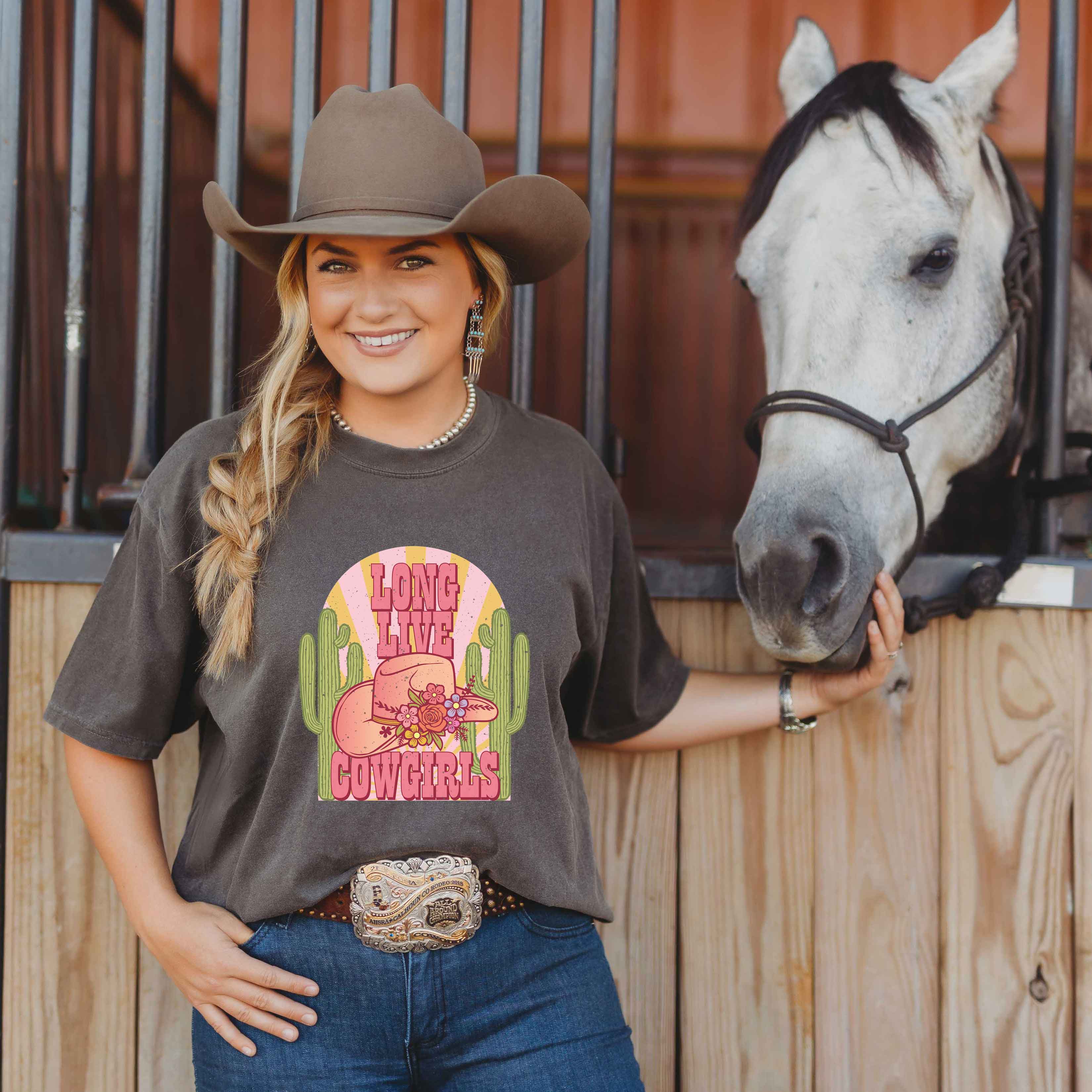 Long Live Cowgirls Cactus | Garment Dyed Short Sleeve Tee