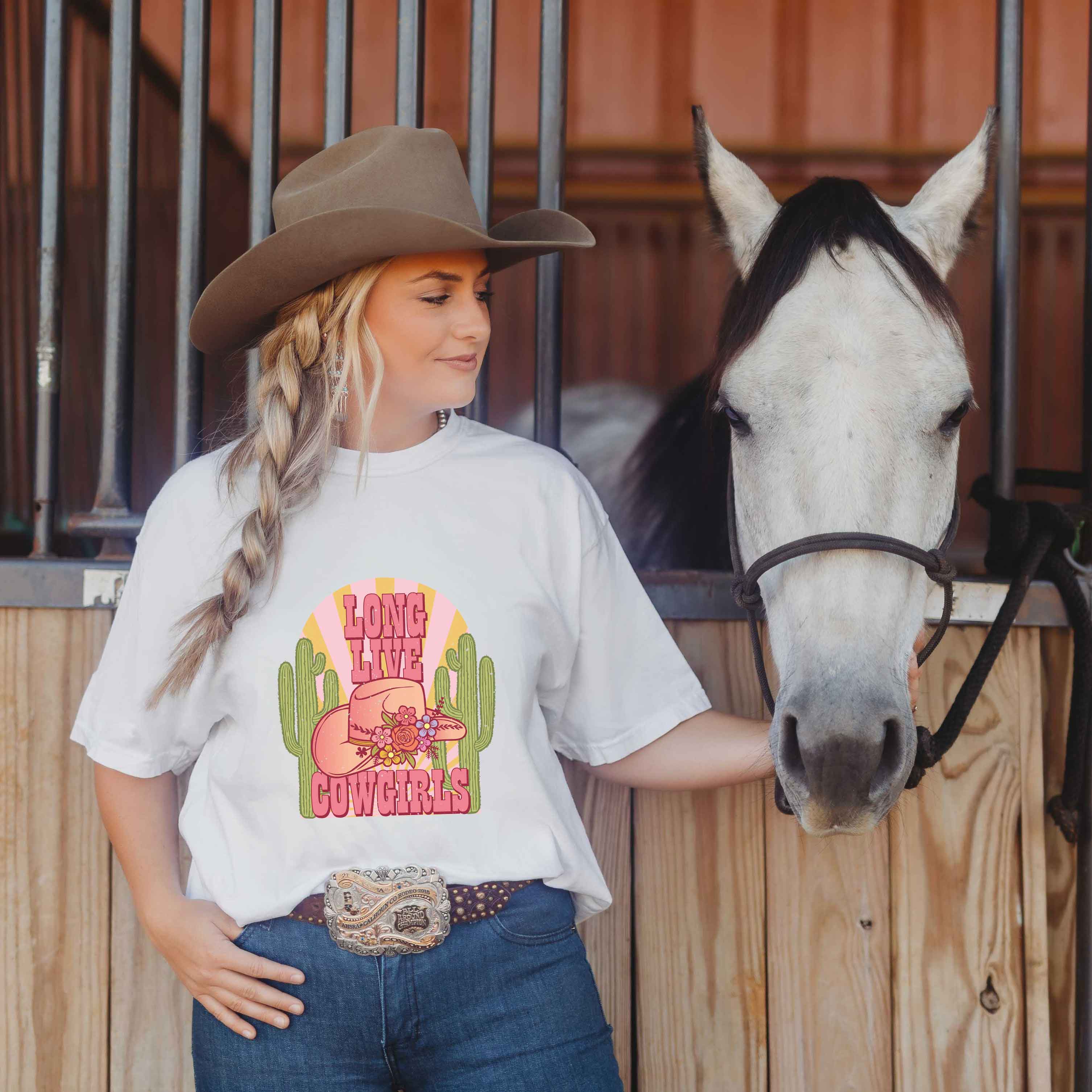 Long Live Cowgirls Cactus | Garment Dyed Short Sleeve Tee