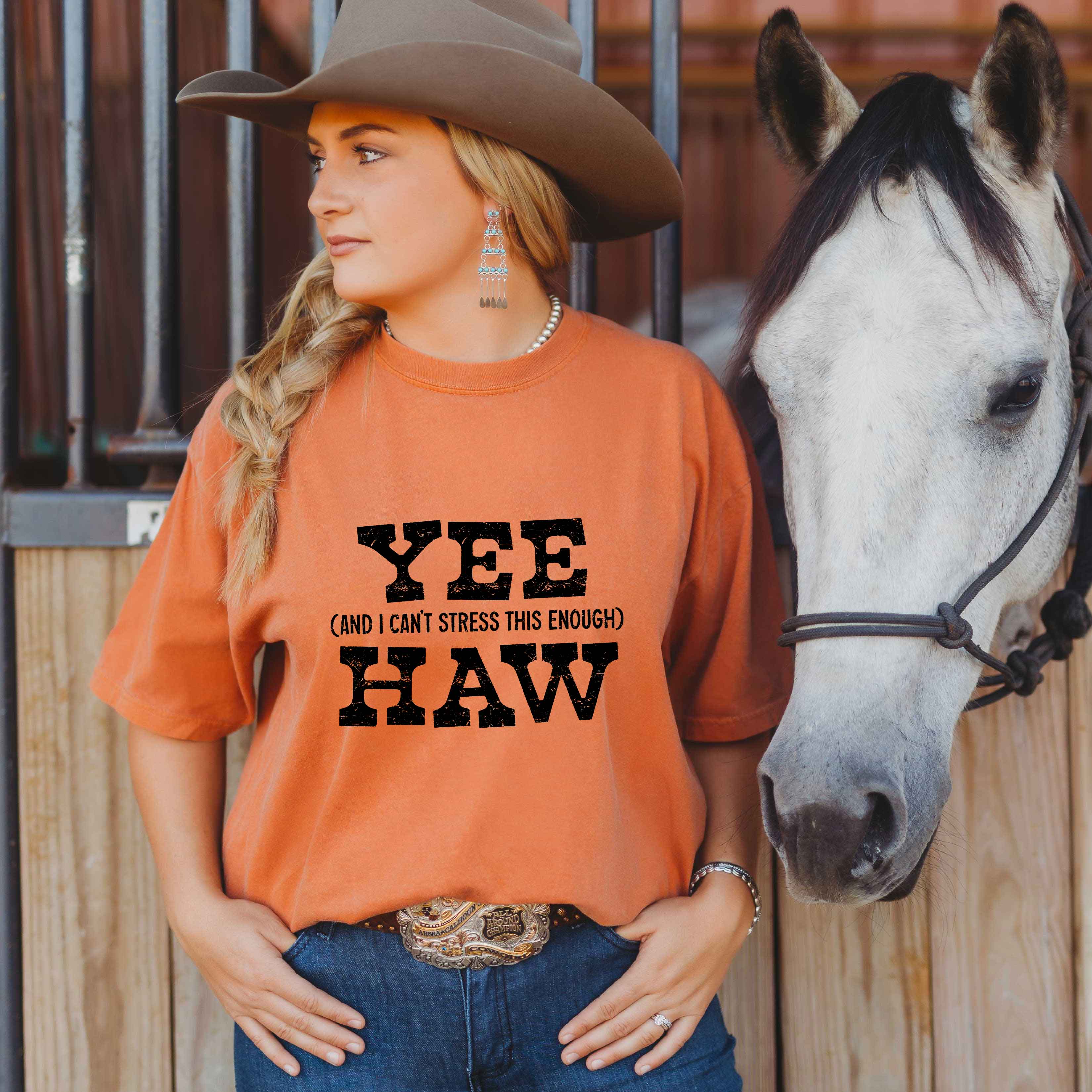 Yee Haw Stress | Garment Dyed Short Sleeve Tee