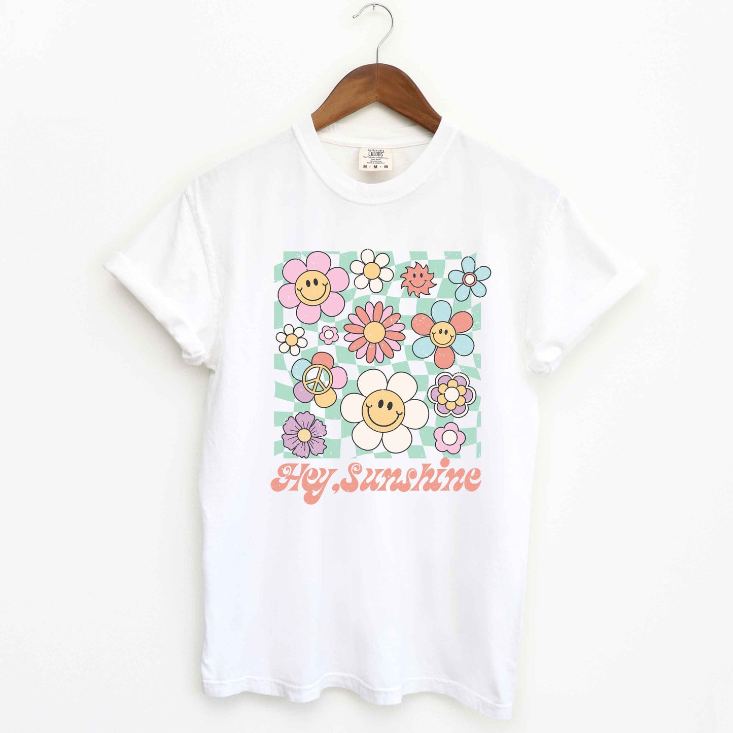 Hey Sunshine Flowers | Garment Dyed Short Sleeve Tee
