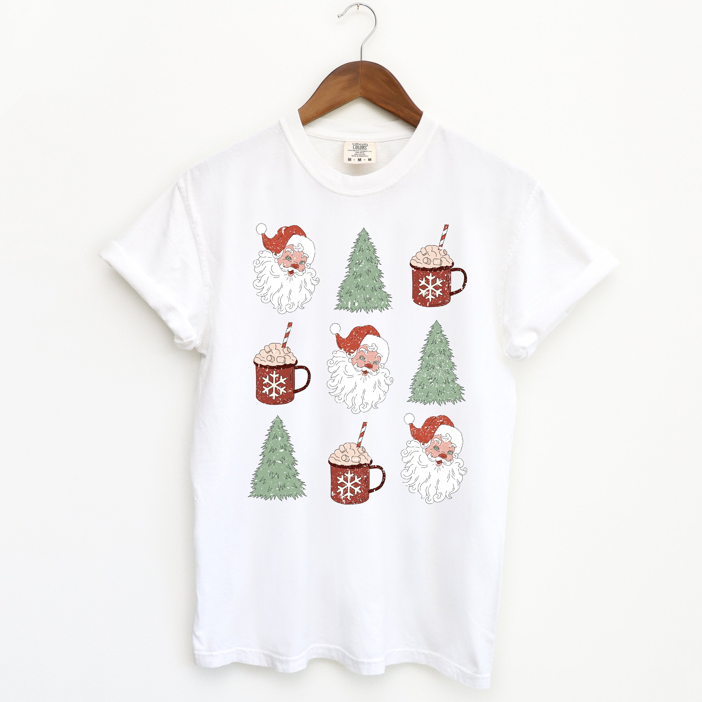 Tree and Mug Collage | Garment Dyed Tee