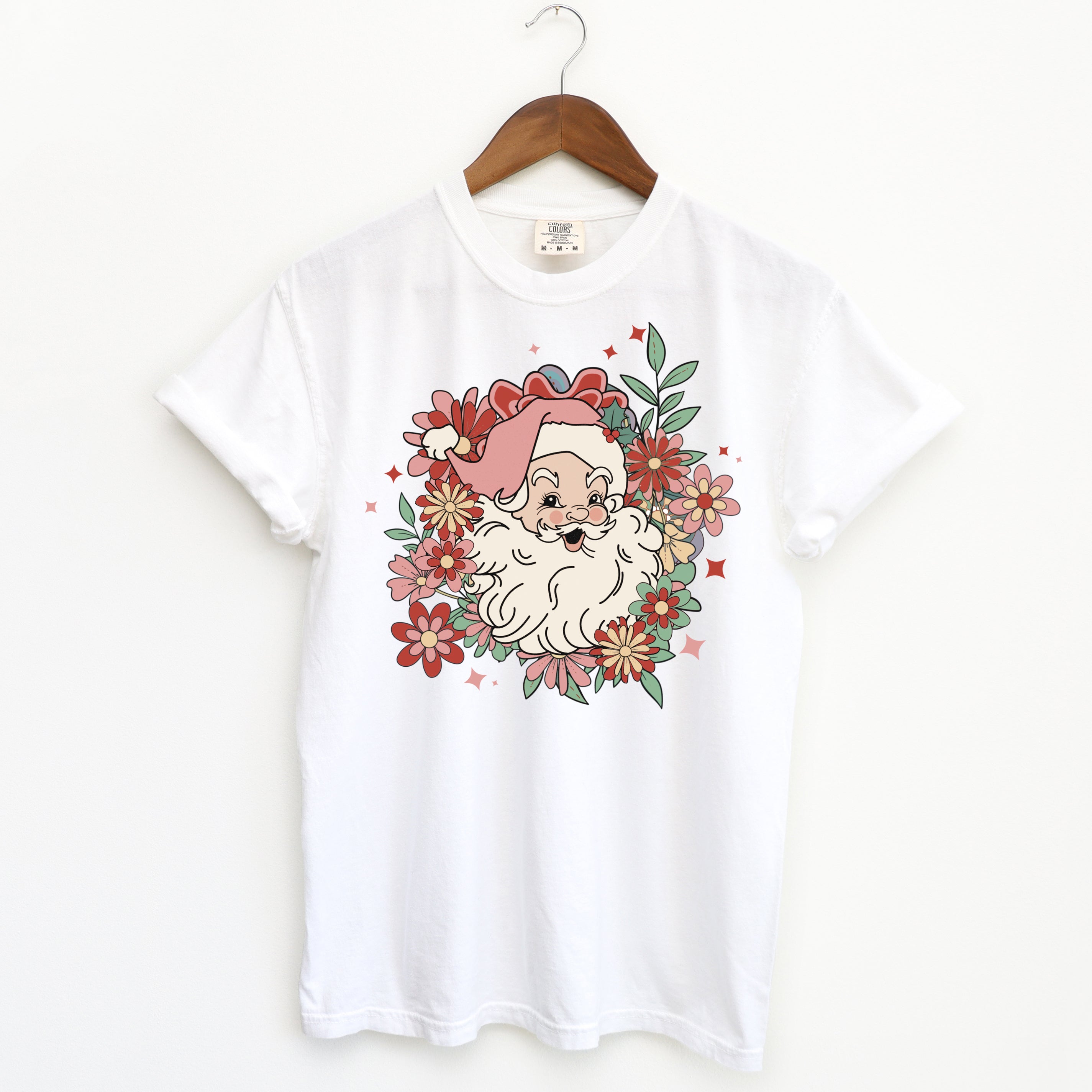 Floral Santa | Garment Dyed Tee