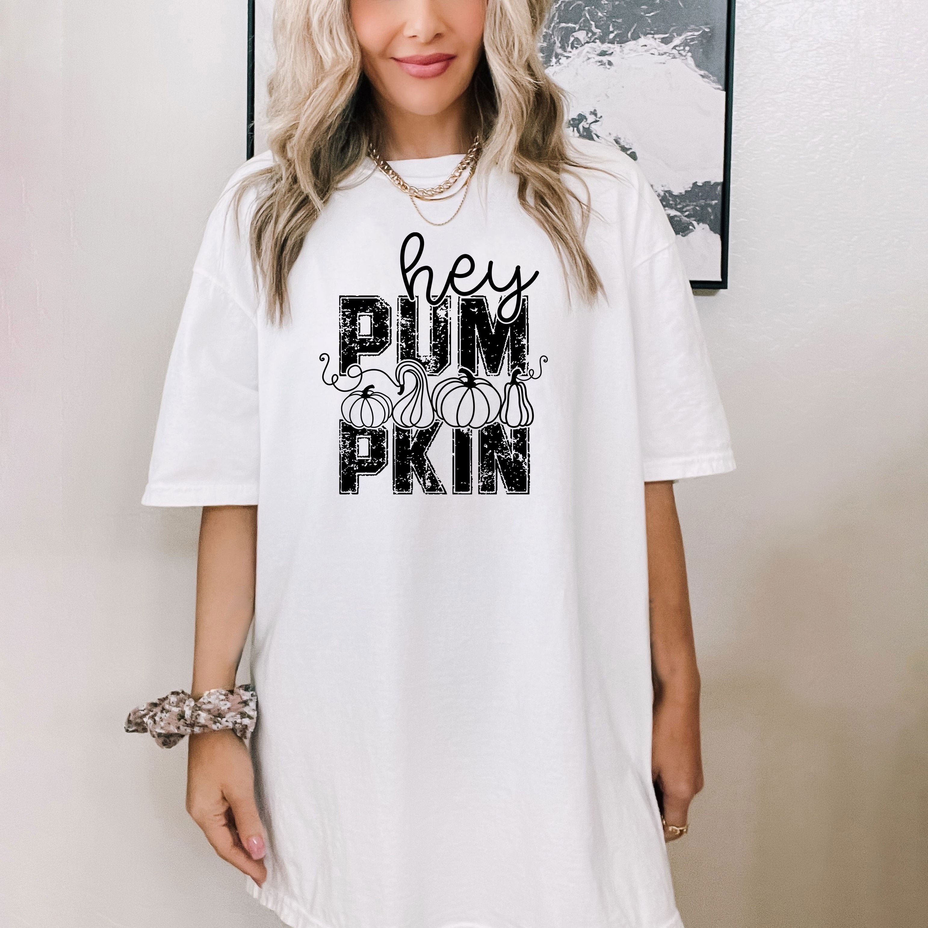 Hey Pumpkin Distressed | Garment Dyed Tee