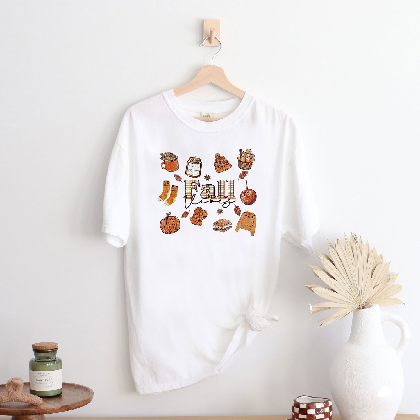 Plaid Fall Vibe Collage | Garment Dyed Tee