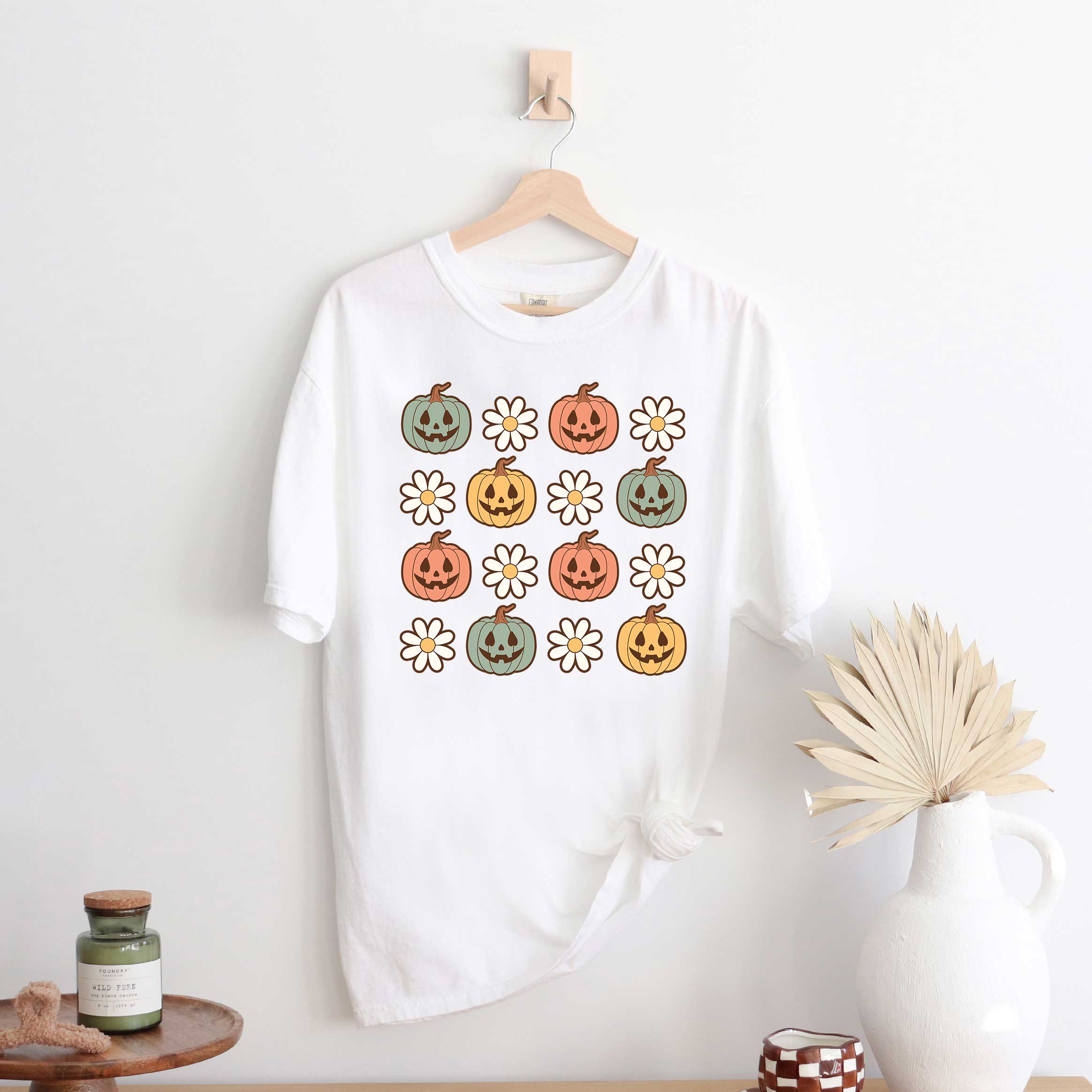 Pumpkin Daisies | Garment Dyed Tee