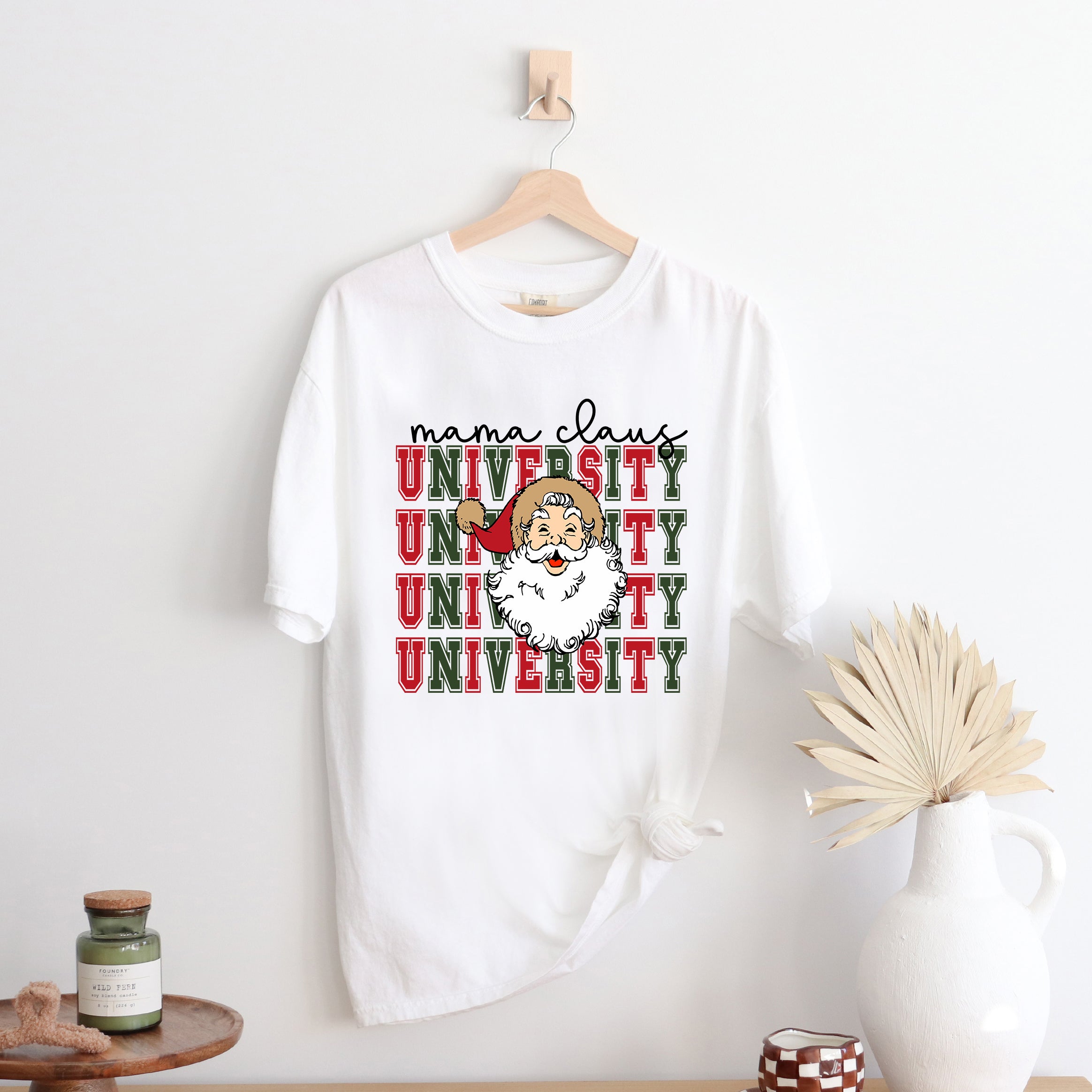 Mama Claus University Santa  | Garment Dyed Tee