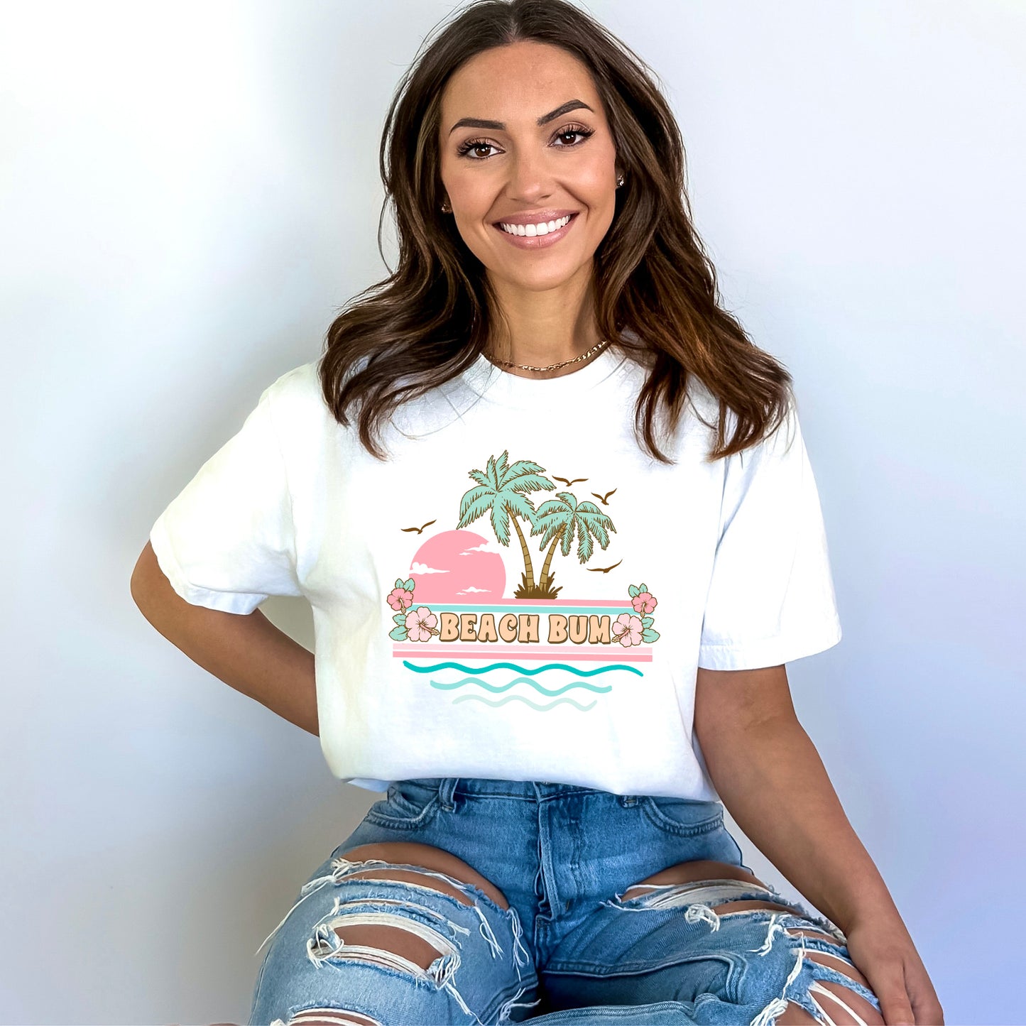 Beach Bum Stripes | Garment Dyed Short Sleeve Tee