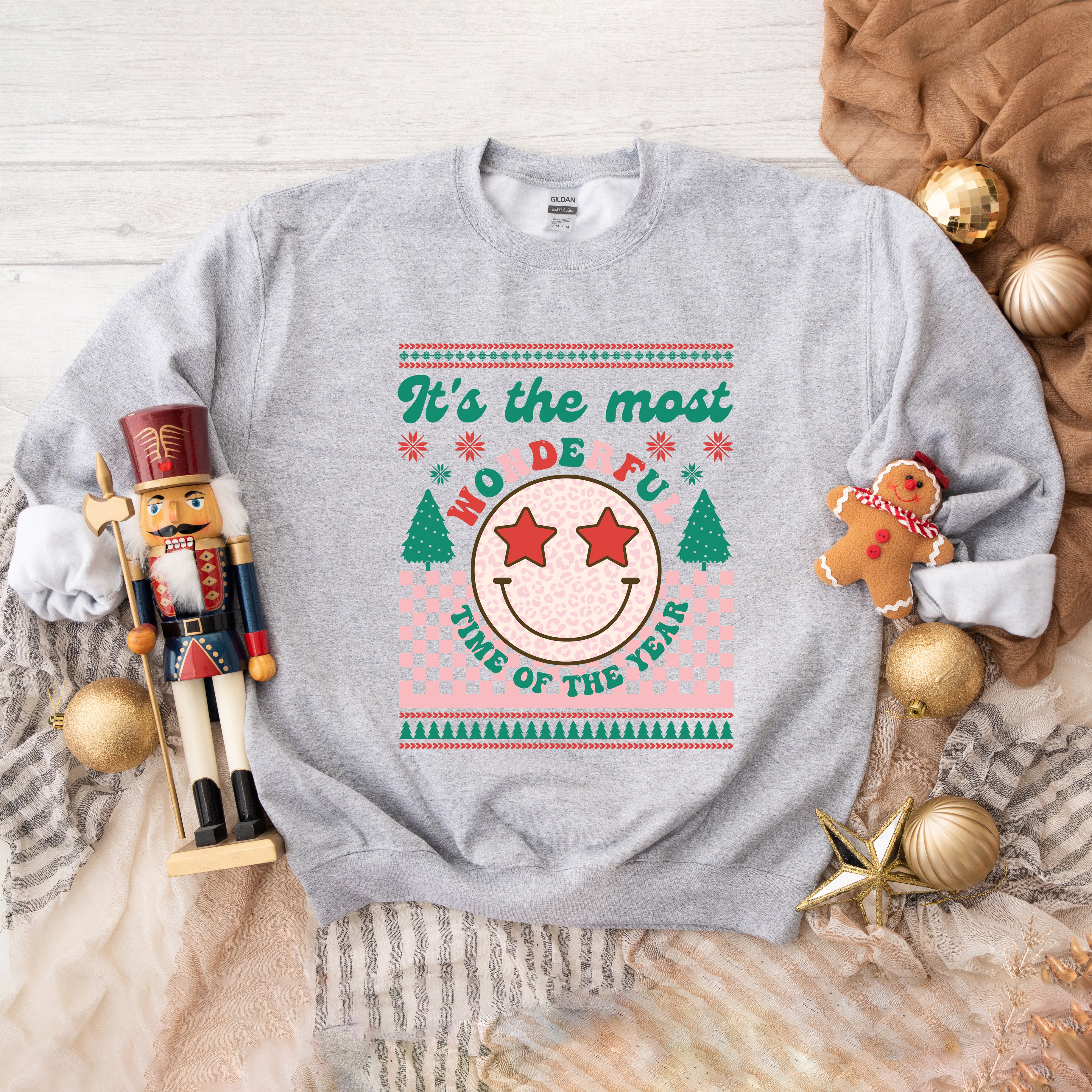 The Most Wonderful Time Smiley | Sweatshirt