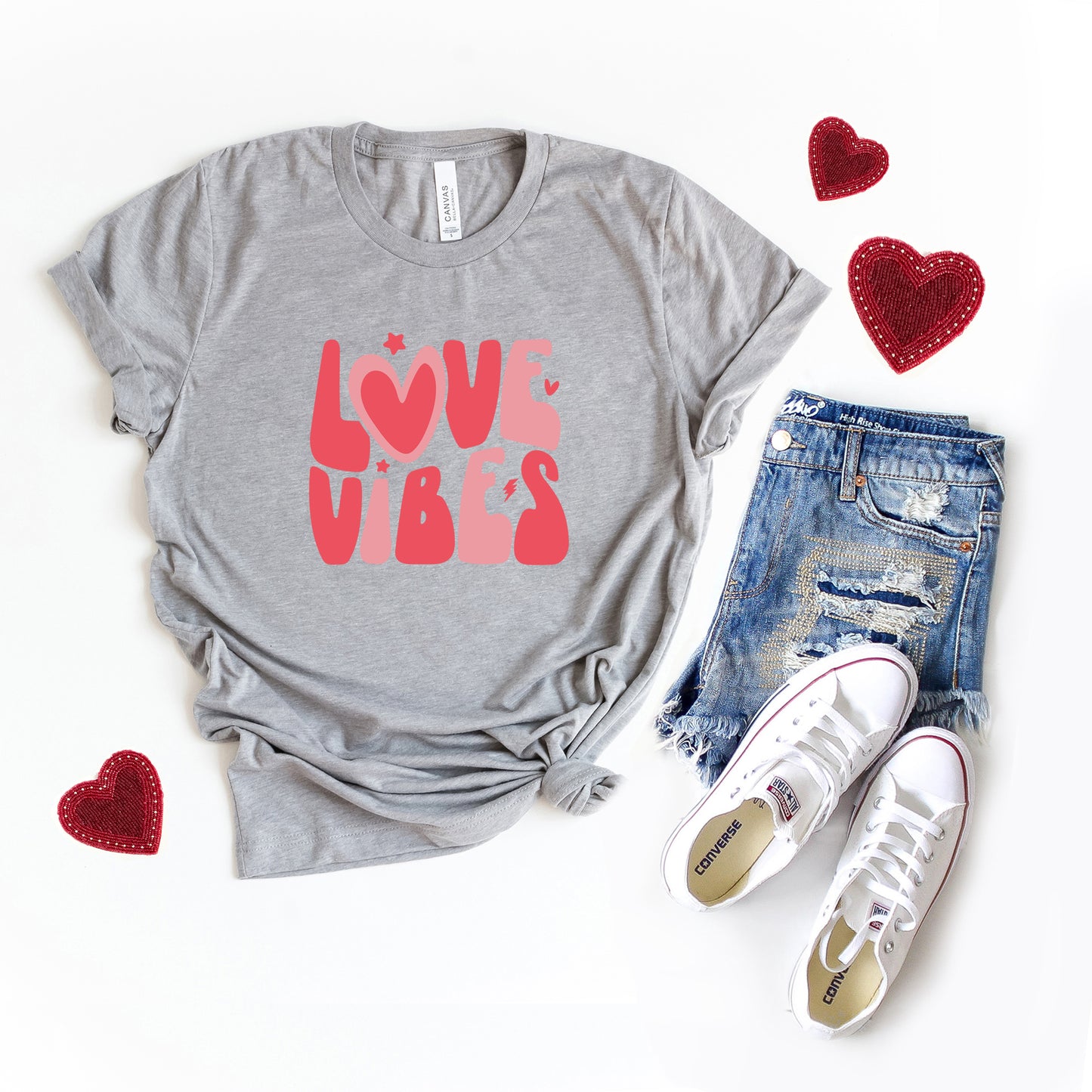 Love Vibes Stars | Short Sleeve Crew Neck