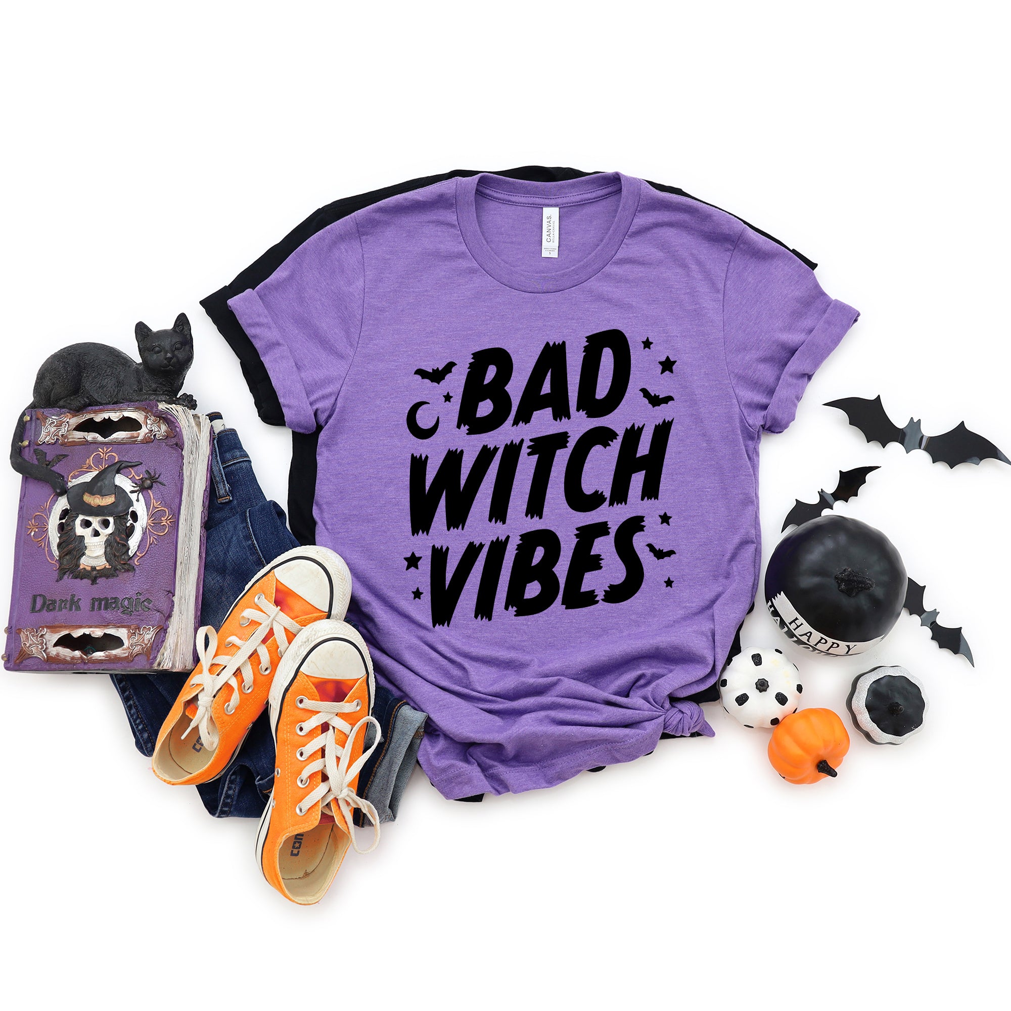 Bad Witches Vibes Moon | Short Sleeve Crew Neck