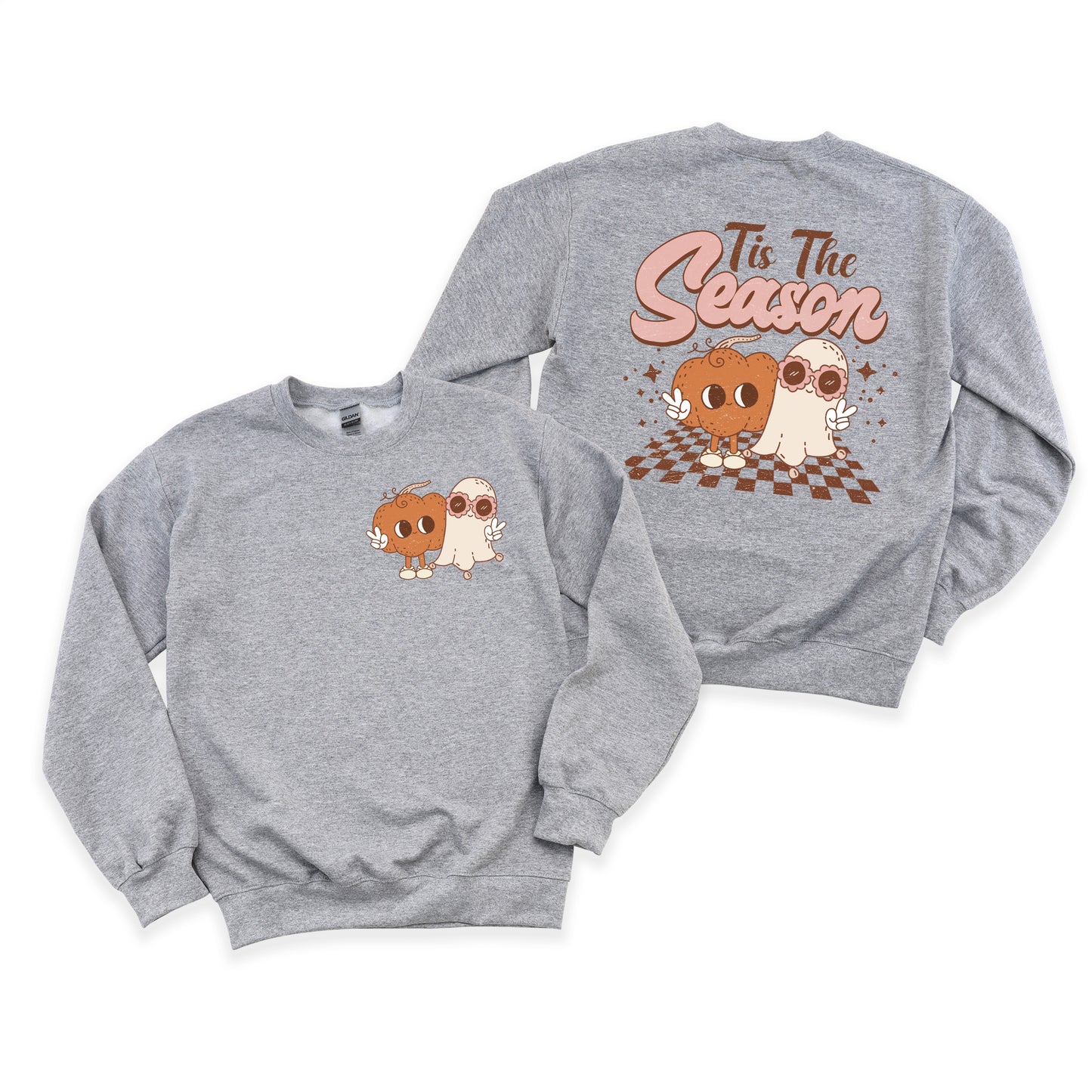 Tis The Season Pumpkin Ghost | Sweatshirt | Front and Back Ink