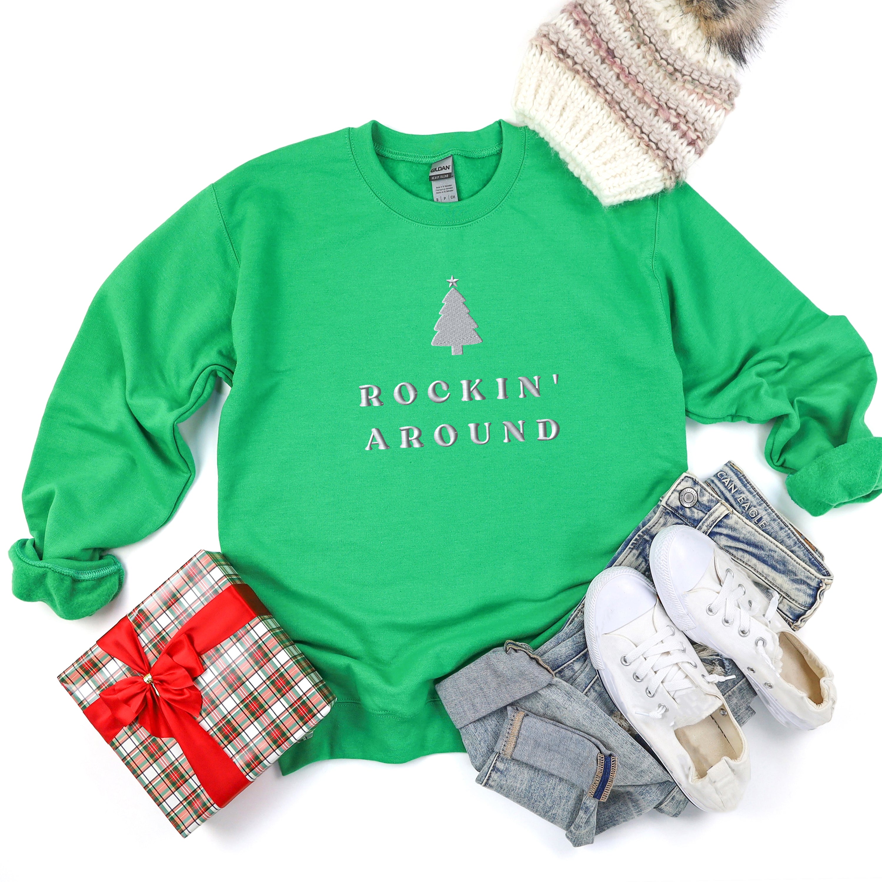 Embroidered Rockin' Around Tree | Sweatshirt