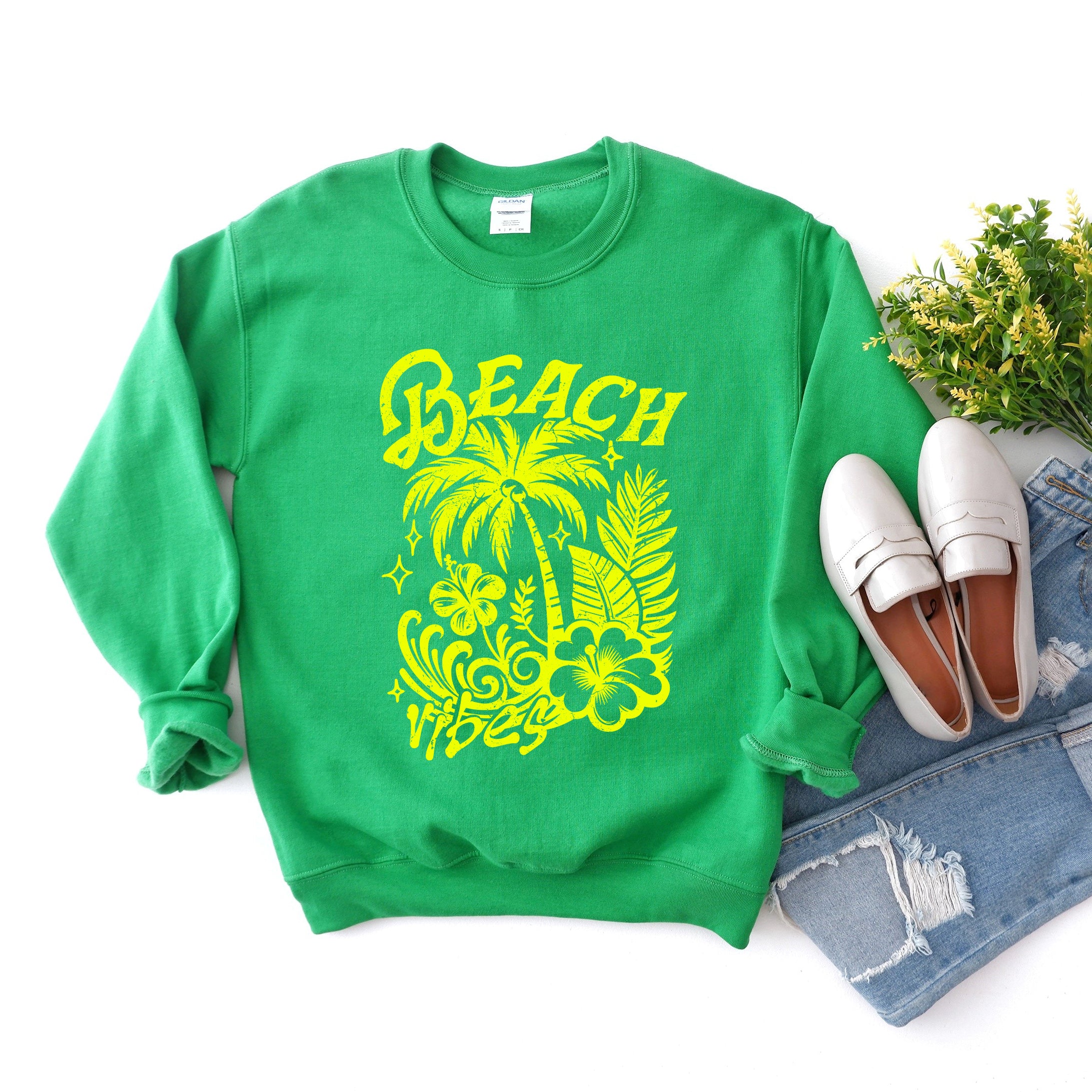 Beach Vibes Distressed | Sweatshirt