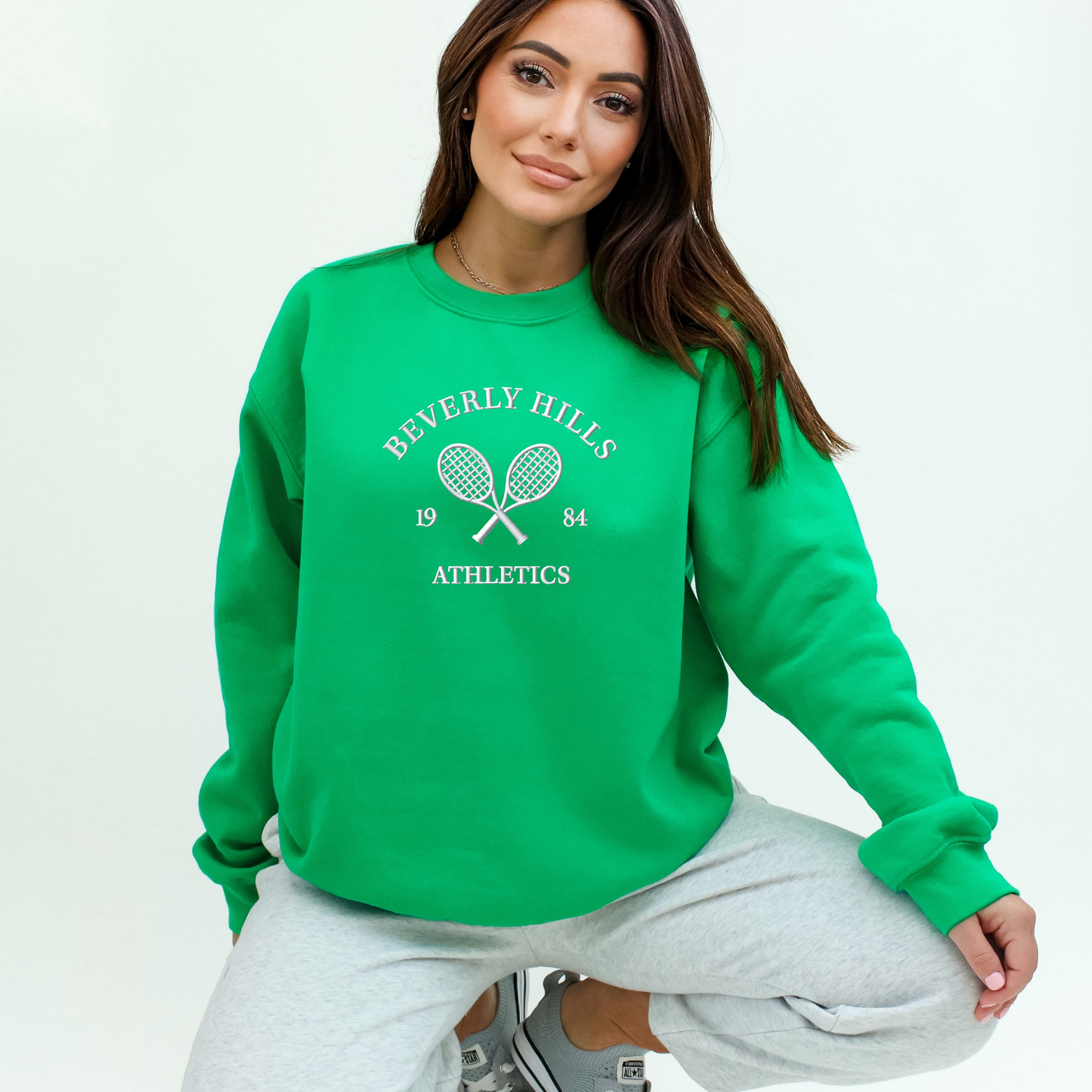 Embroidered Beverly Hills Tennis Racket | Sweatshirt
