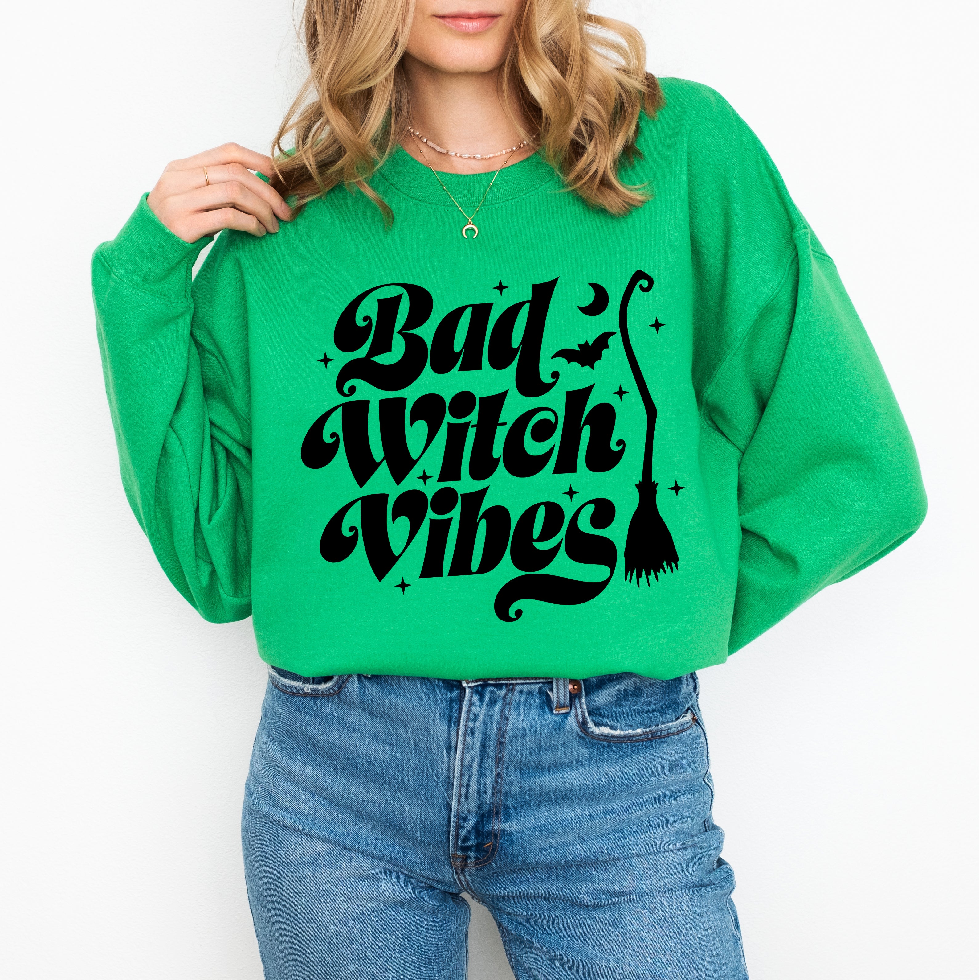 Bad Witch Vibes Puff Print | Sweatshirt