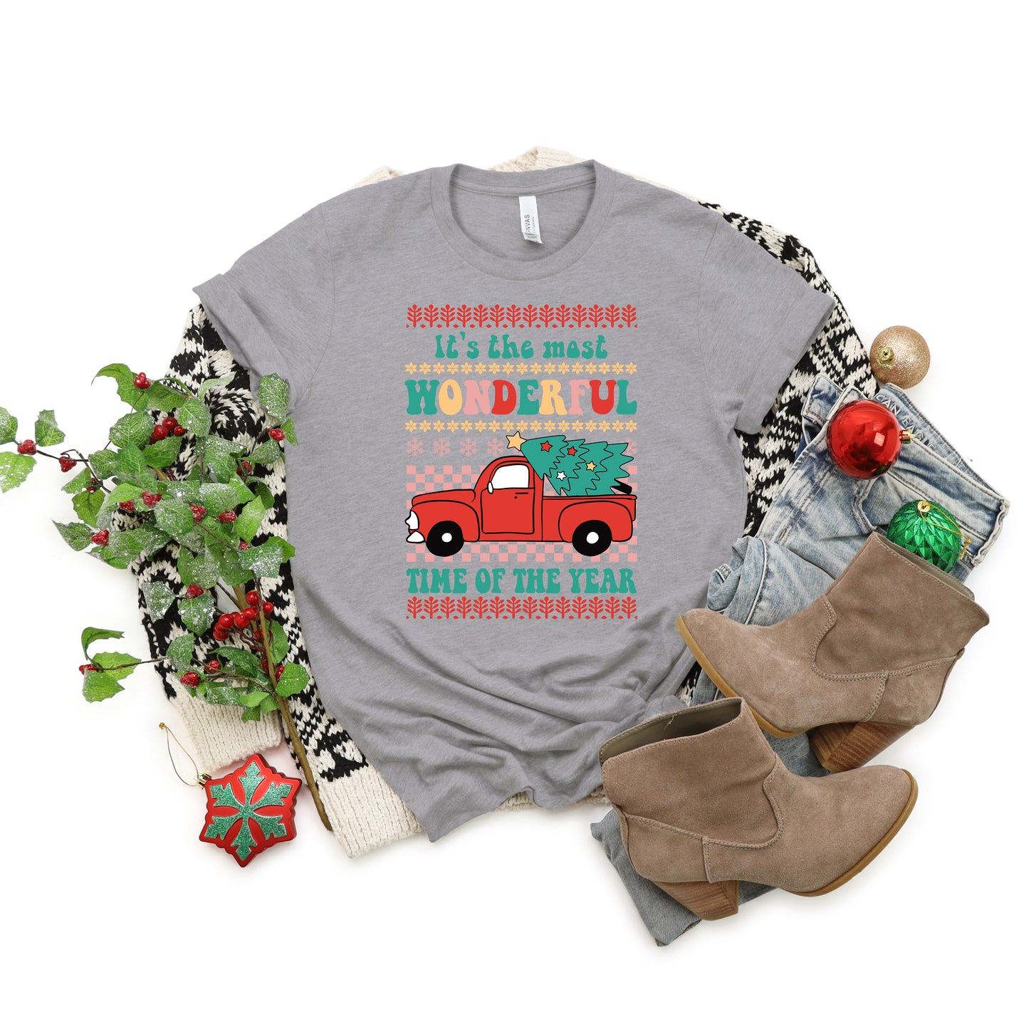 Most Wonderful Time Truck | Short Sleeve Crew Neck