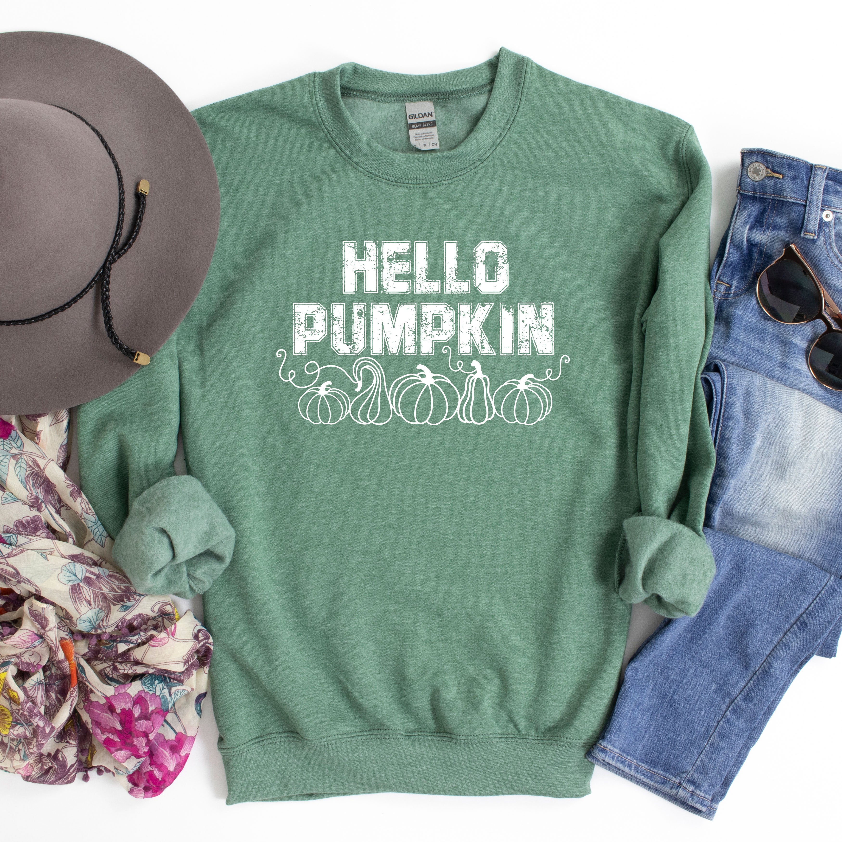 Hello Pumpkin Distressed | Sweatshirt