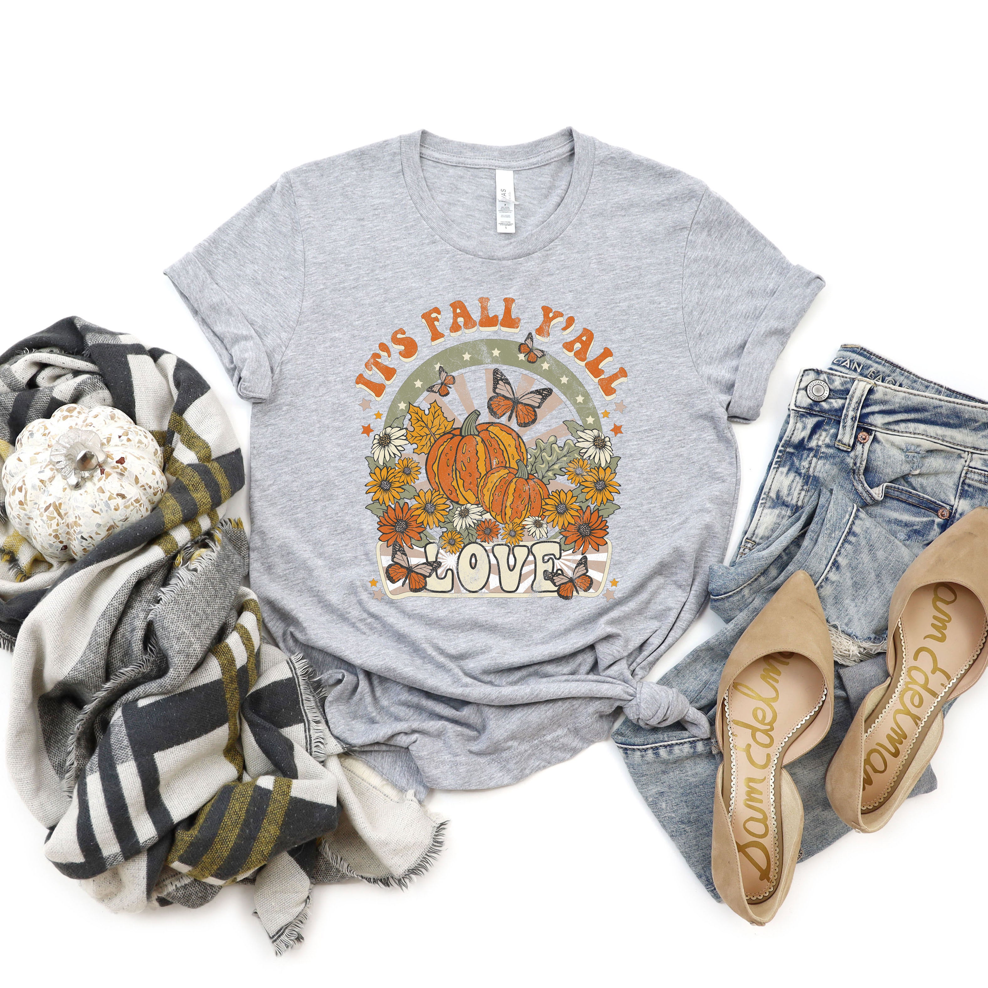 It's Fall Y'all Love | Short Sleeve Crew Neck