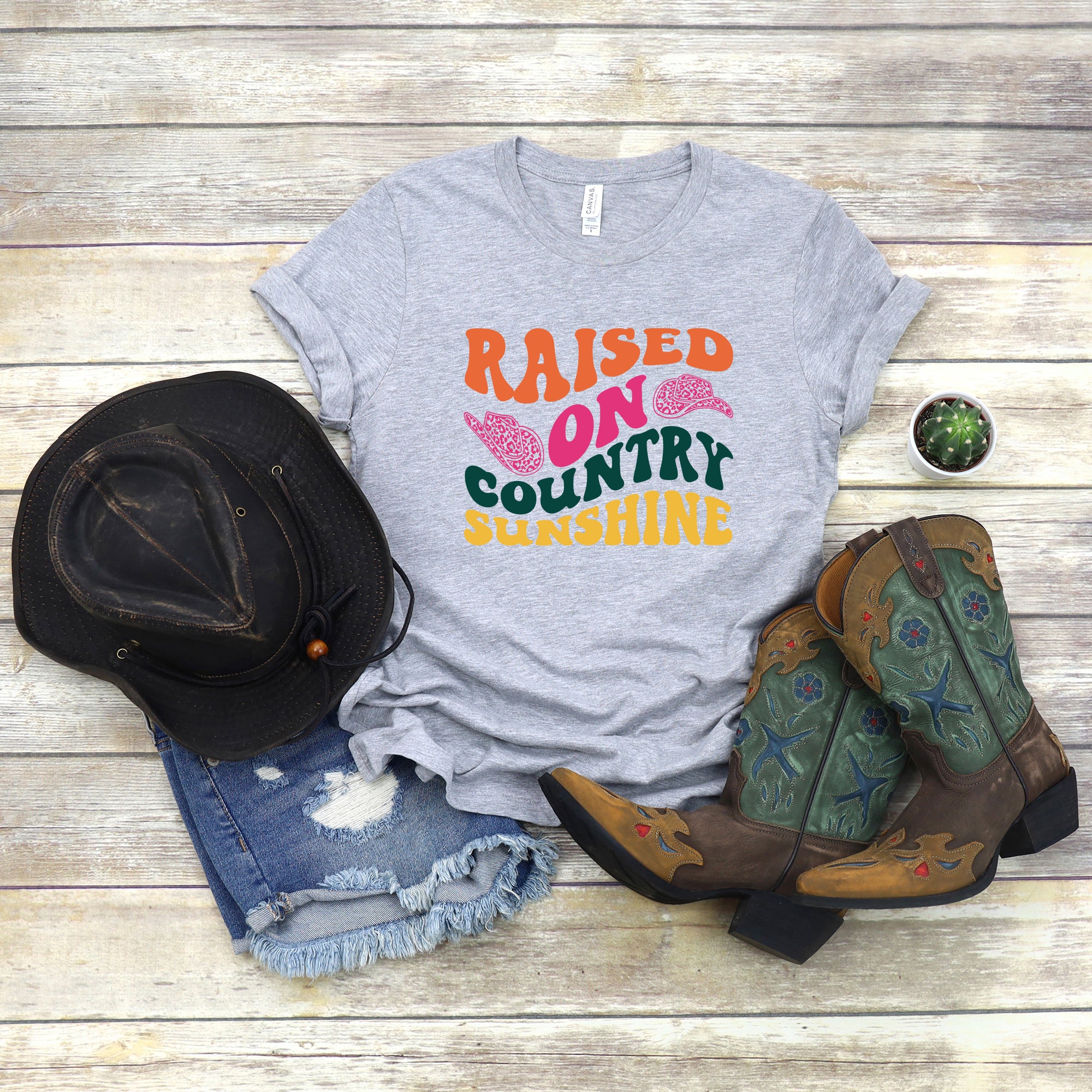 Raised On Country Sunshine Hat | Short Sleeve Graphic Tee