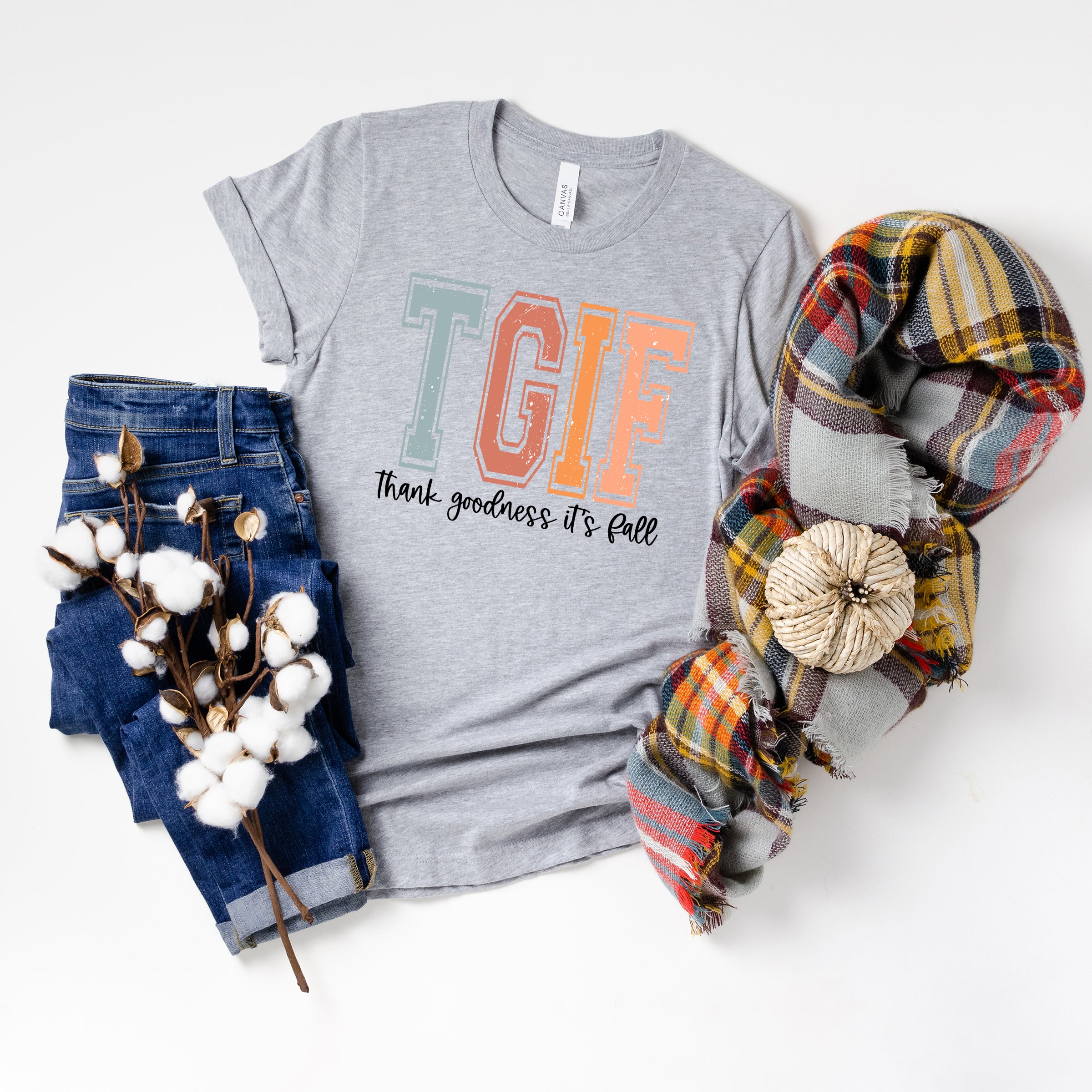 Thank Goodness It's Fall | Short Sleeve Crew Neck
