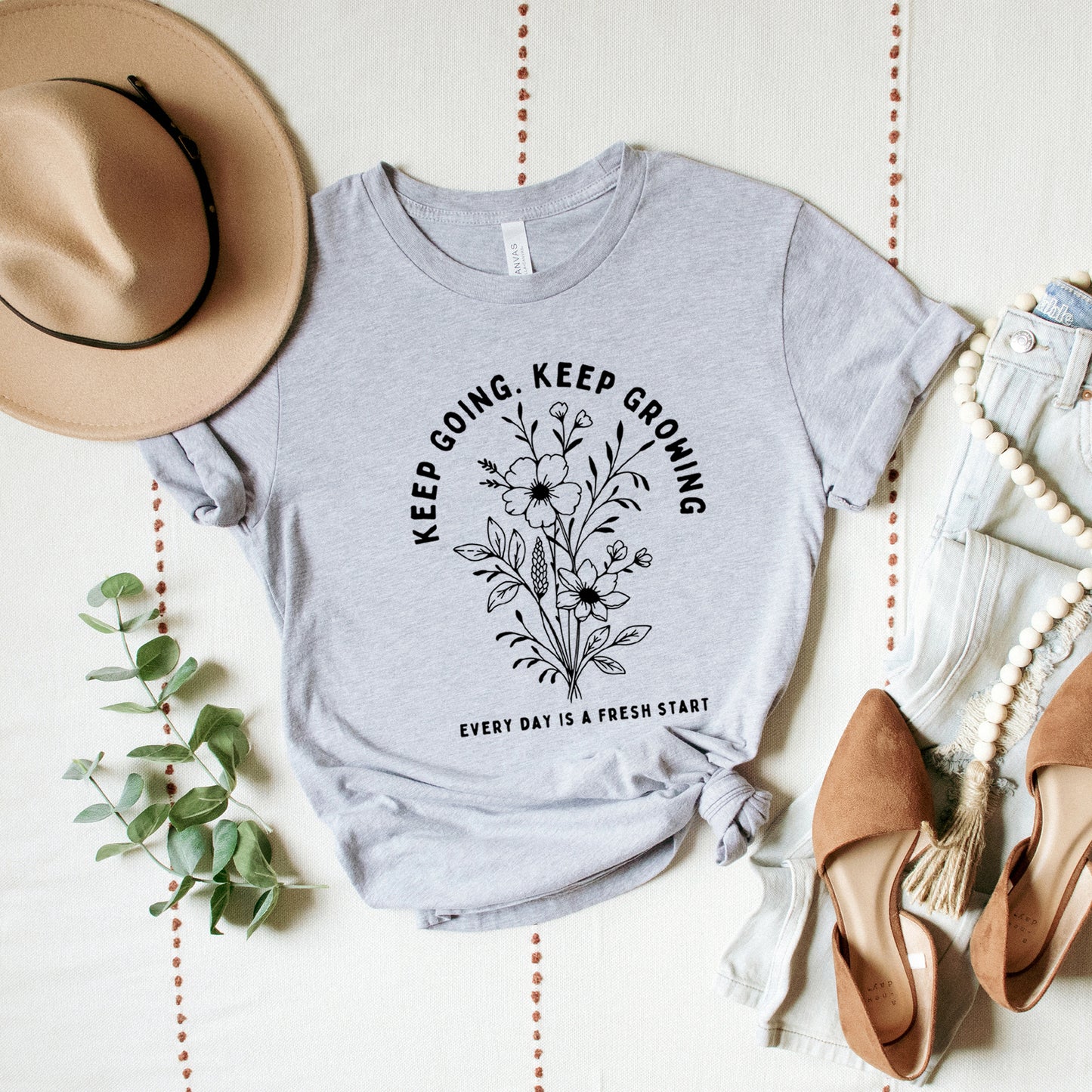 Keep Going Keep Growing | Short Sleeve Graphic Tee