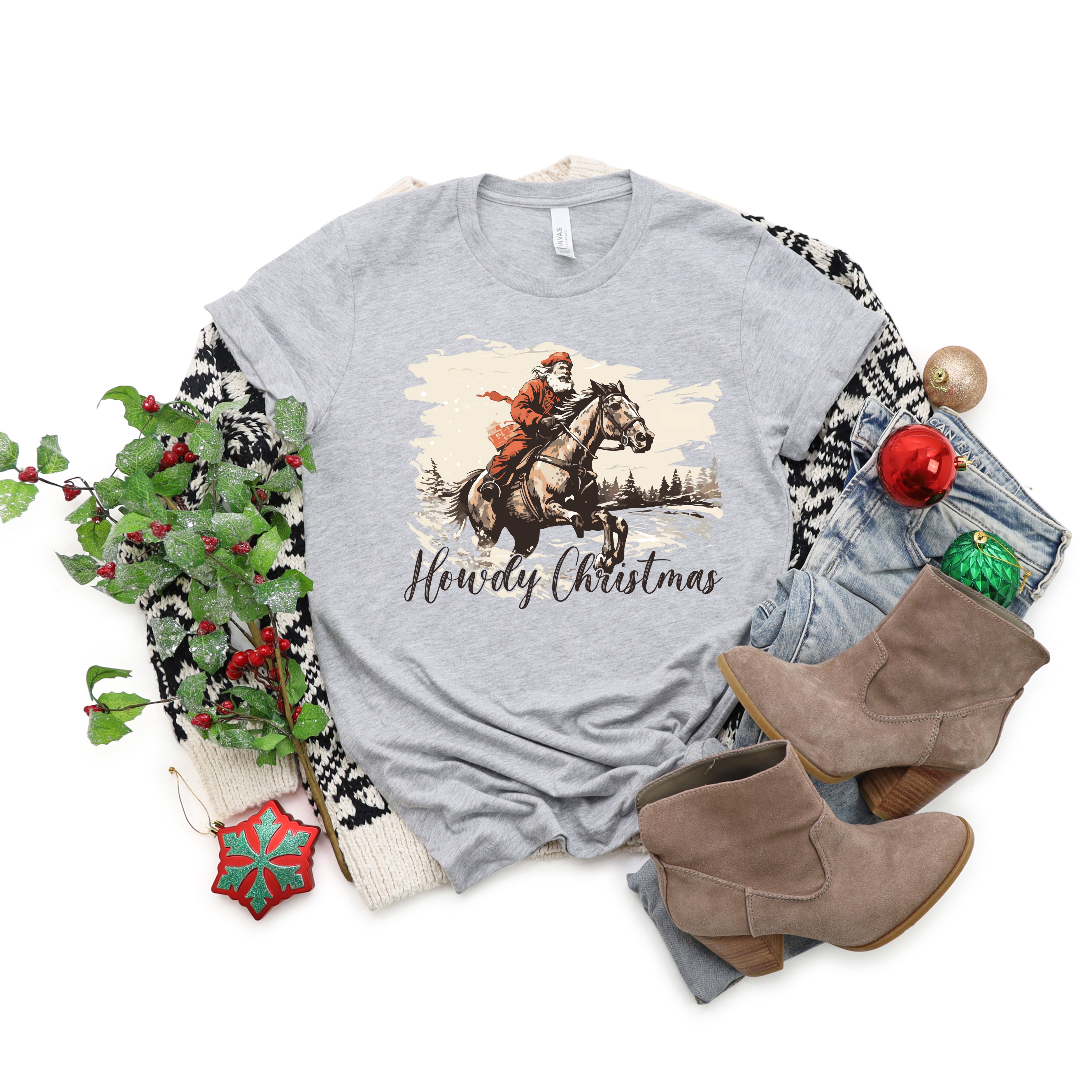Howdy Christmas | Short Sleeve Crew Neck