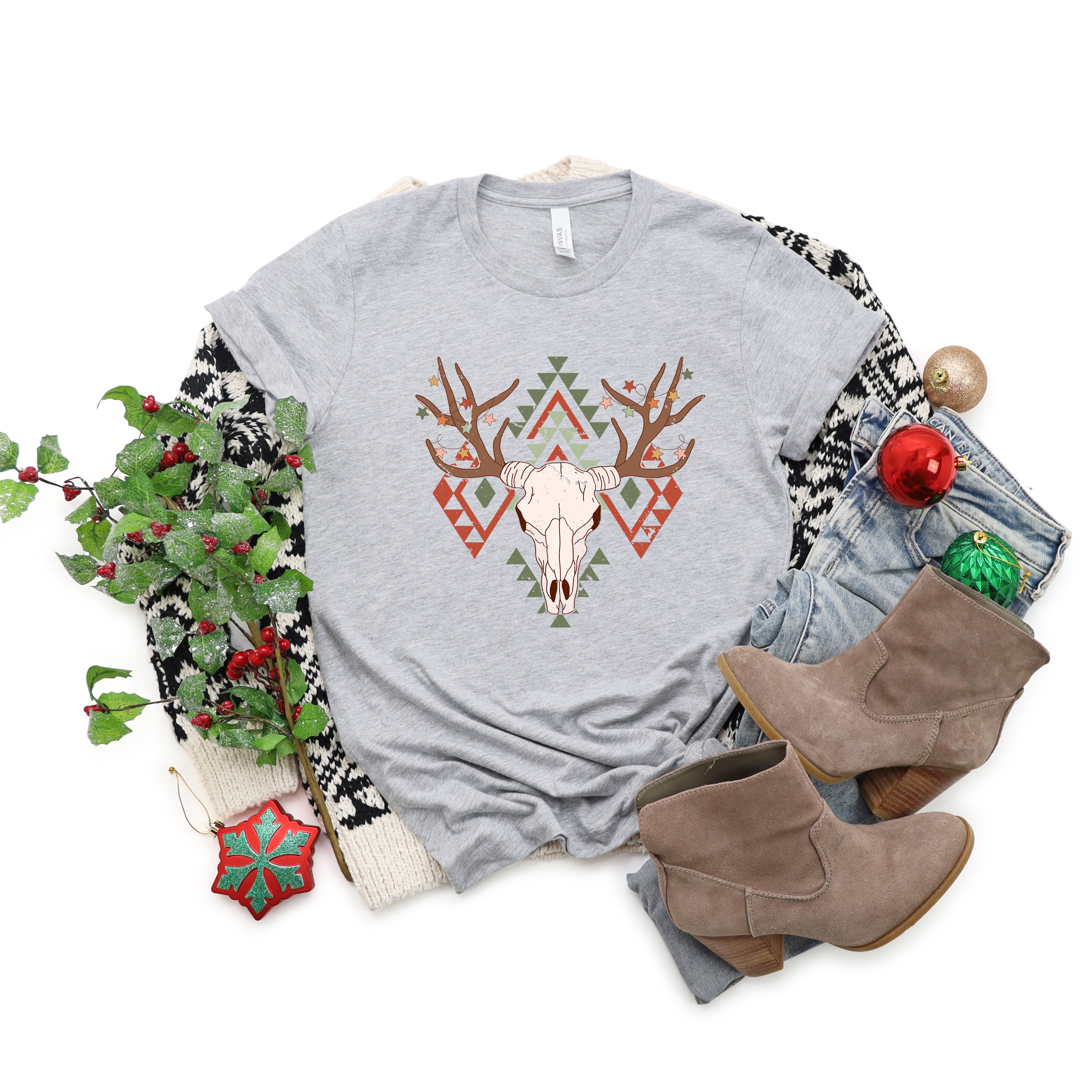 Christmas Bull | Short Sleeve Crewneck