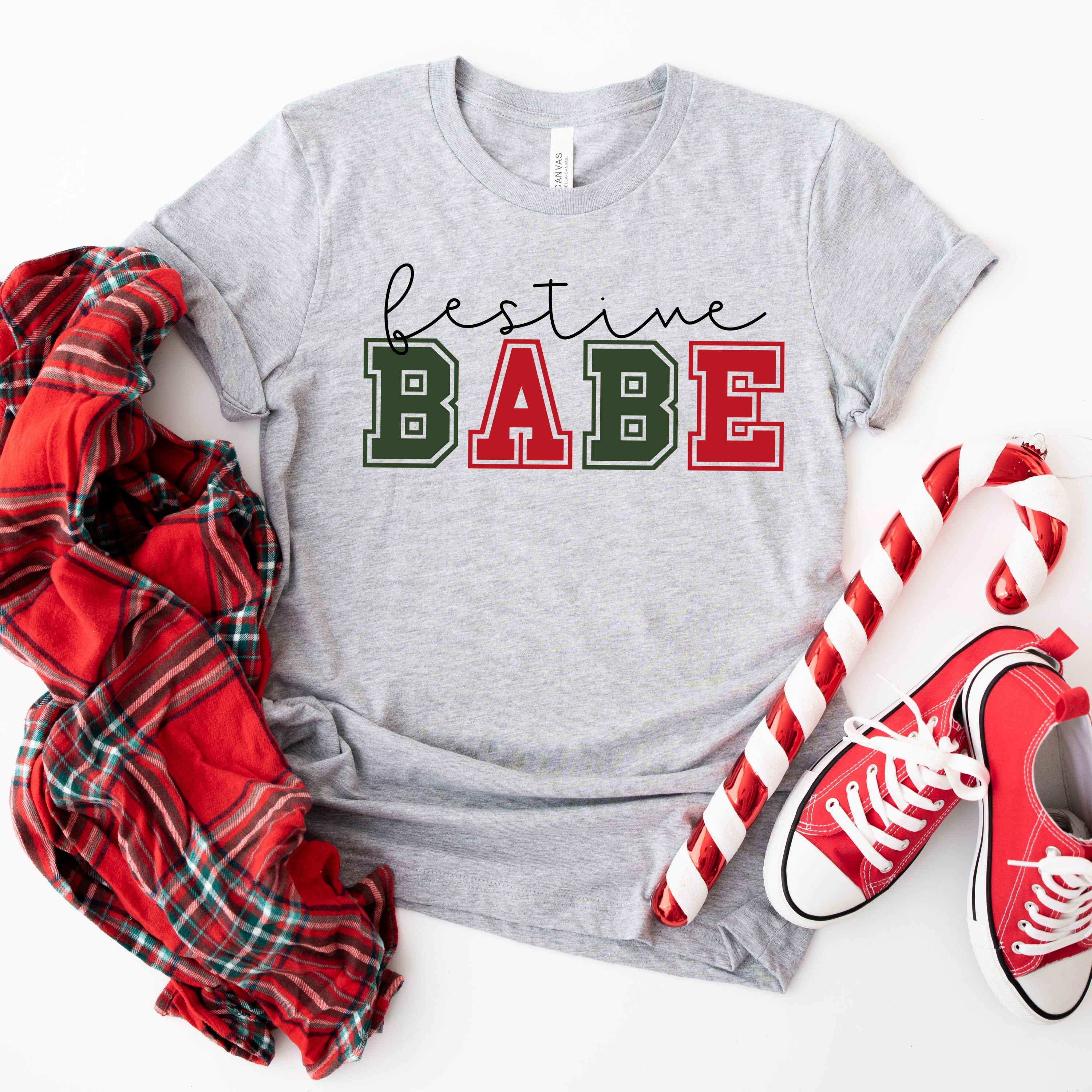 Festive Babe | Short Sleeve Crew Neck