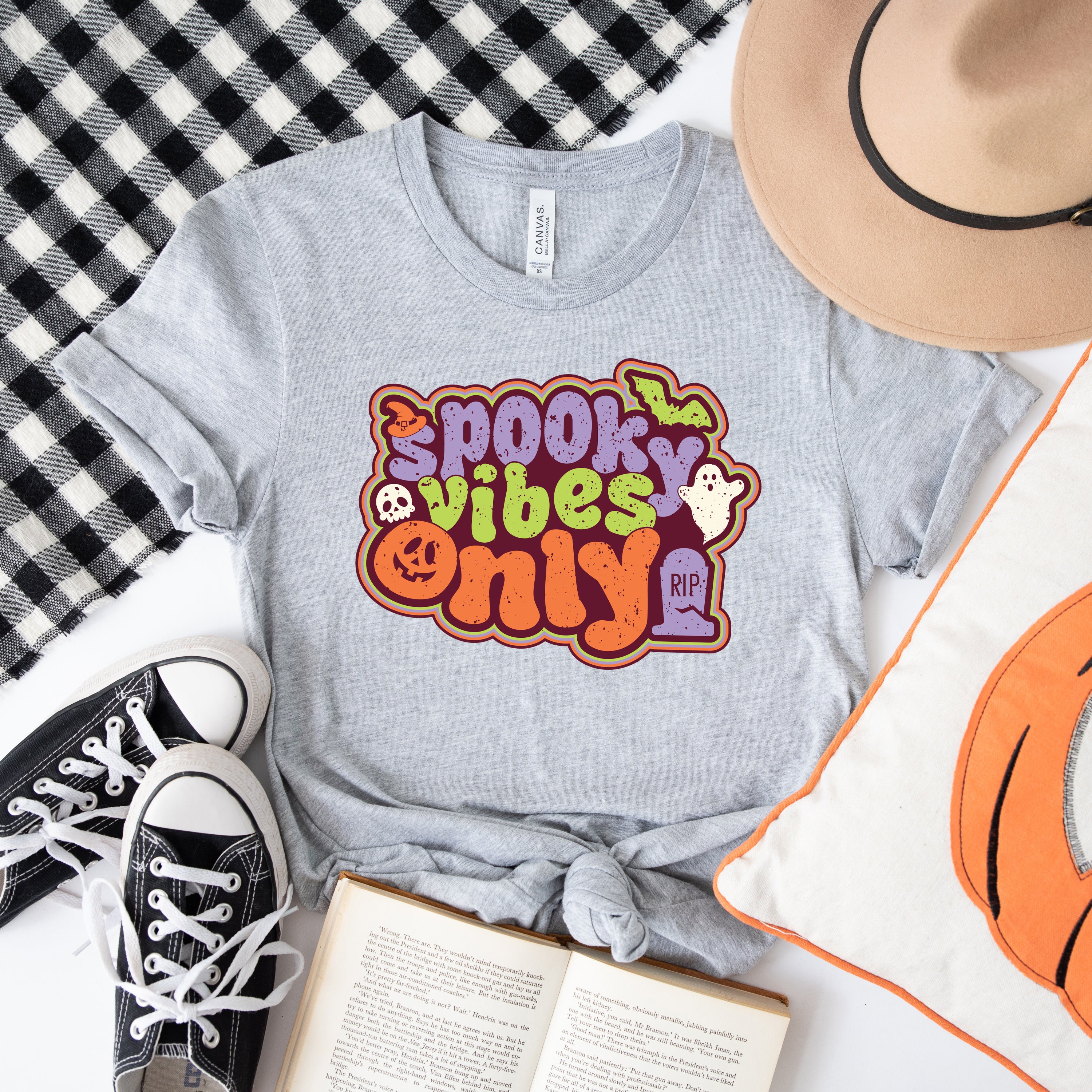 Spooky Vibes Only Retro | Short Sleeve Crew Neck