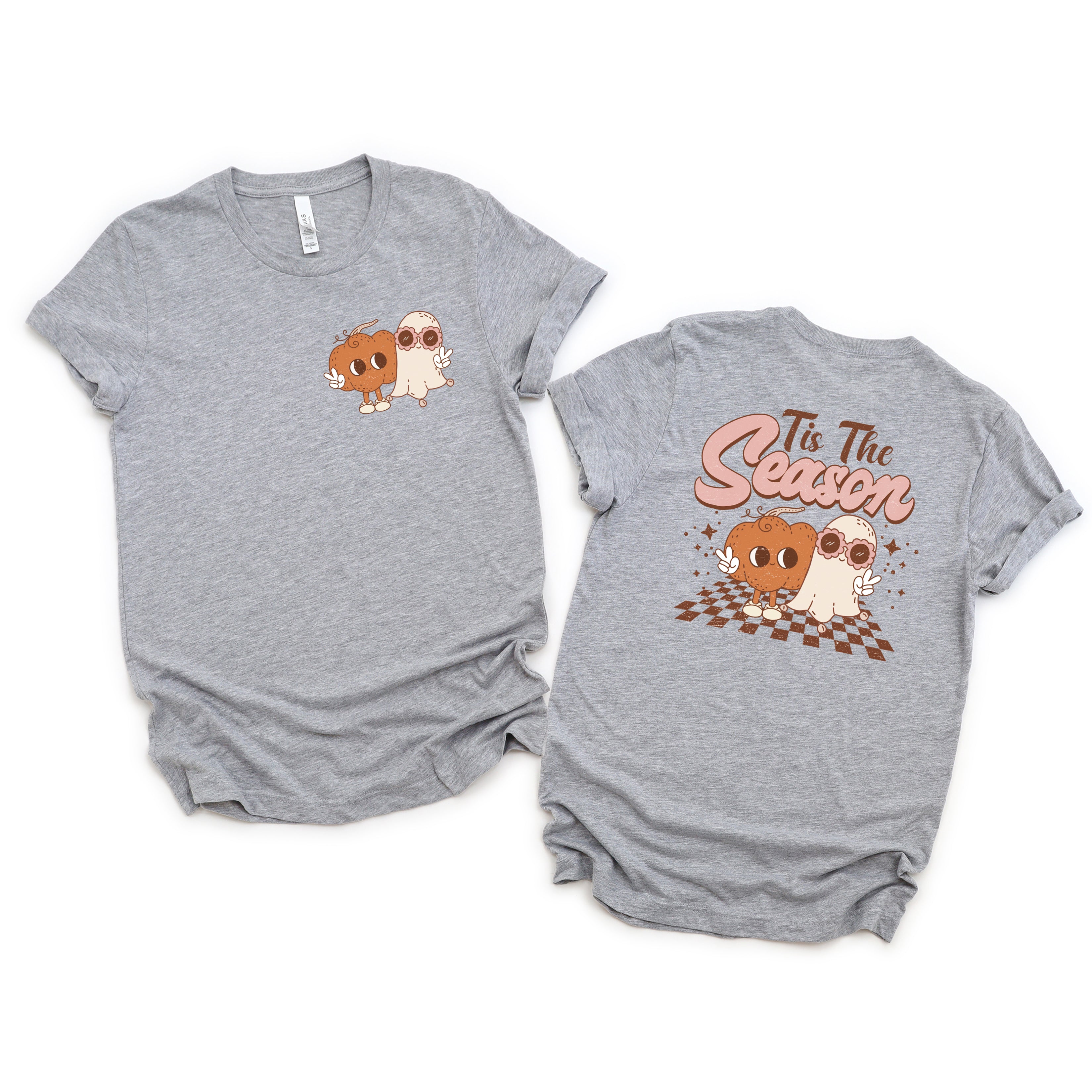 Tis The Season Pumpkin Ghost | Short Sleeve Crew Neck | Front and Back Ink