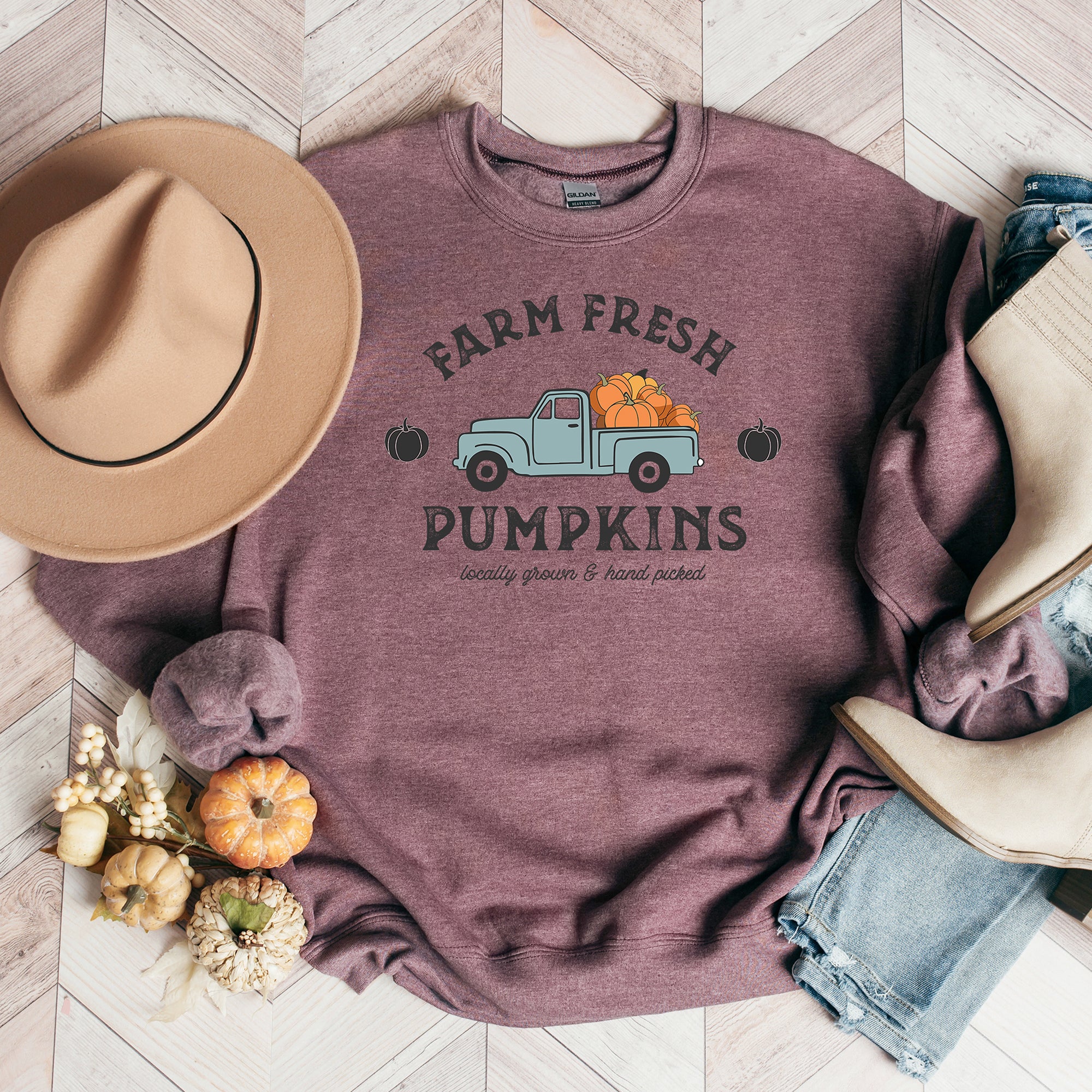 Farm Fresh Pumpkins Truck | Sweatshirt