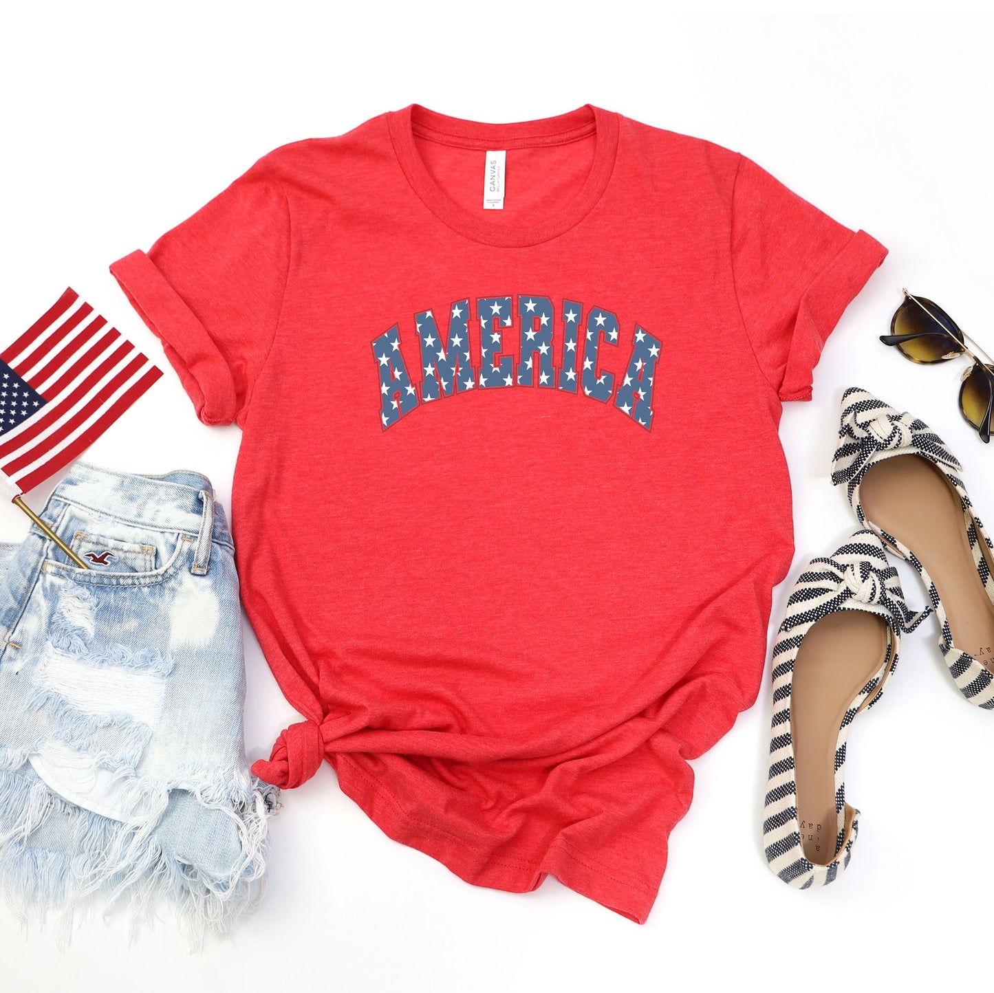 Retro America Stars | Short Sleeve Graphic Tee