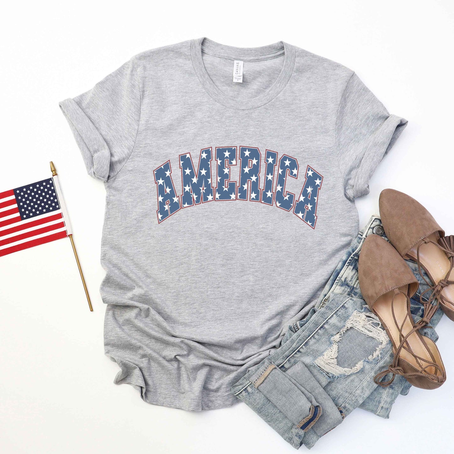 Retro America Stars | Short Sleeve Graphic Tee