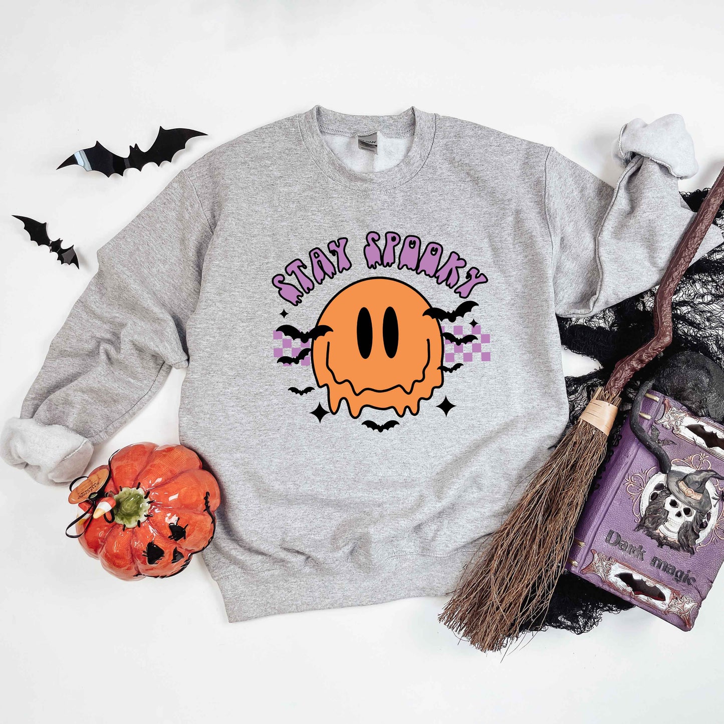 Stay Spooky Smiley Bats | Sweatshirt