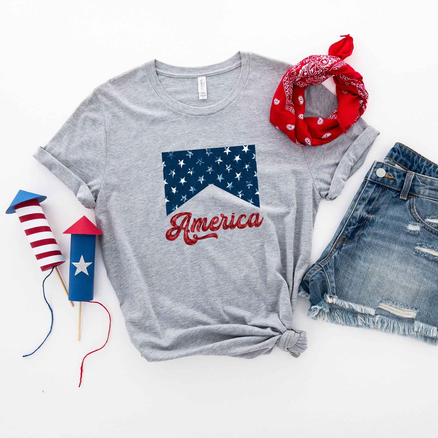 America Cursive Retro | Short Sleeve Graphic Tee