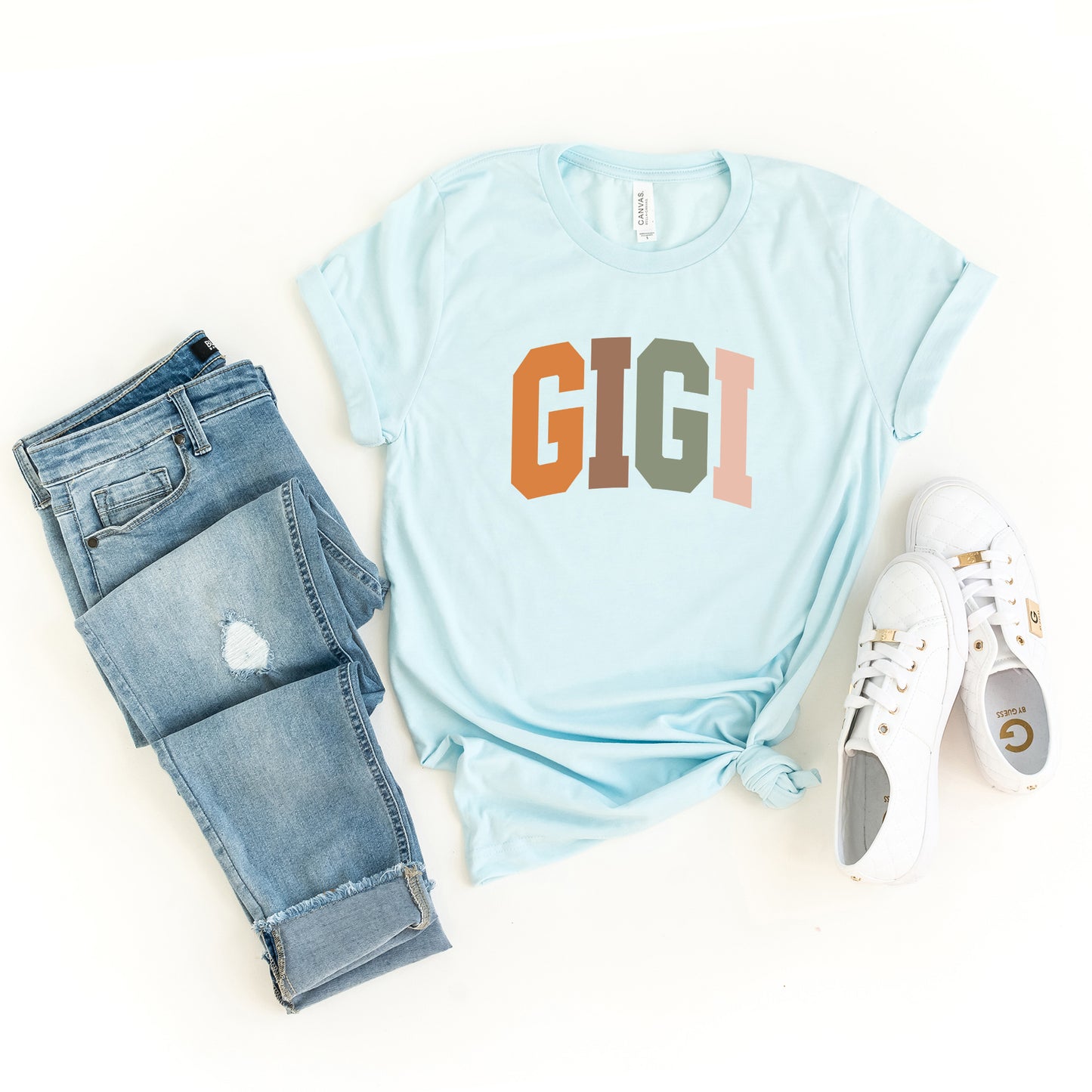 Gigi Colorful | Short Sleeve Crew Neck