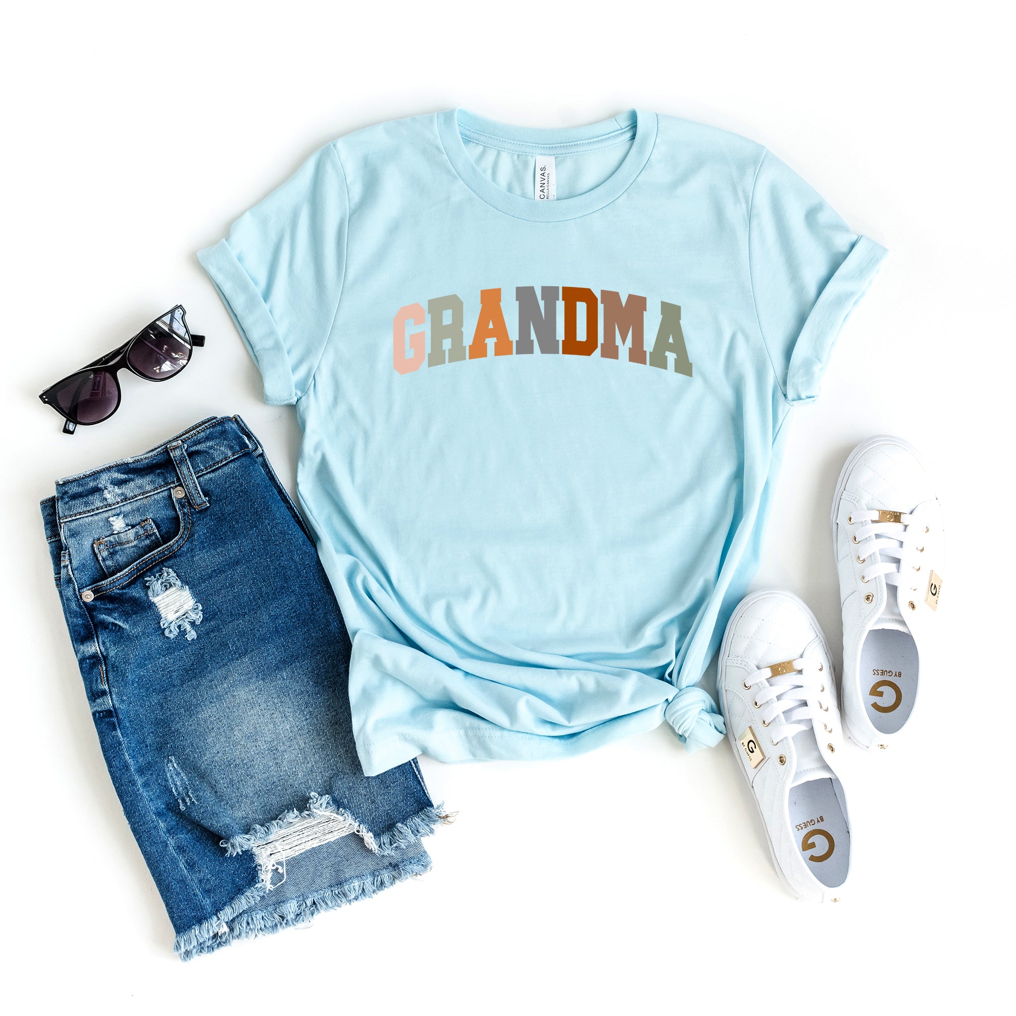 Grandma Colorful | Short Sleeve Crew Neck