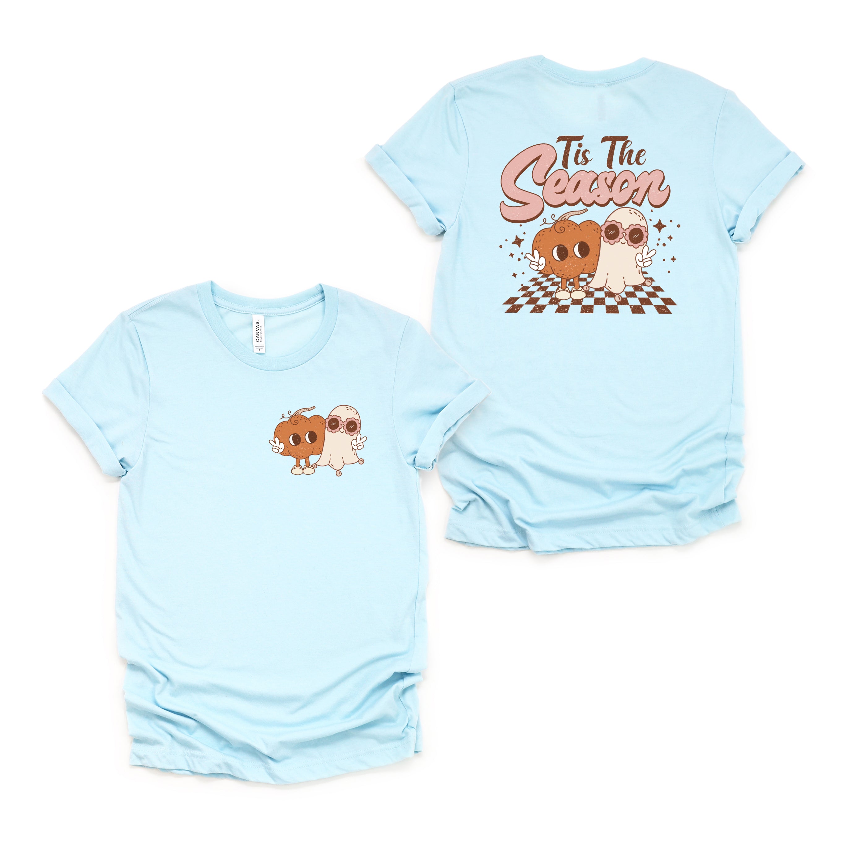 Tis The Season Pumpkin Ghost | Short Sleeve Crew Neck | Front and Back Ink