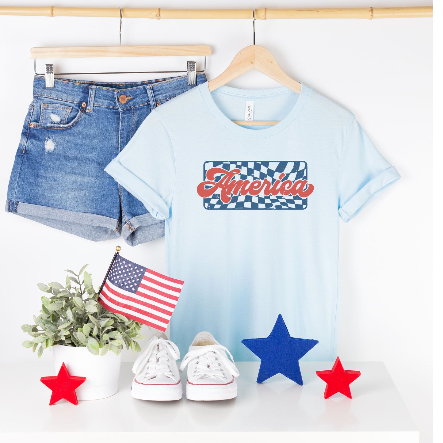 Checkered America | Short Sleeve Graphic Tee