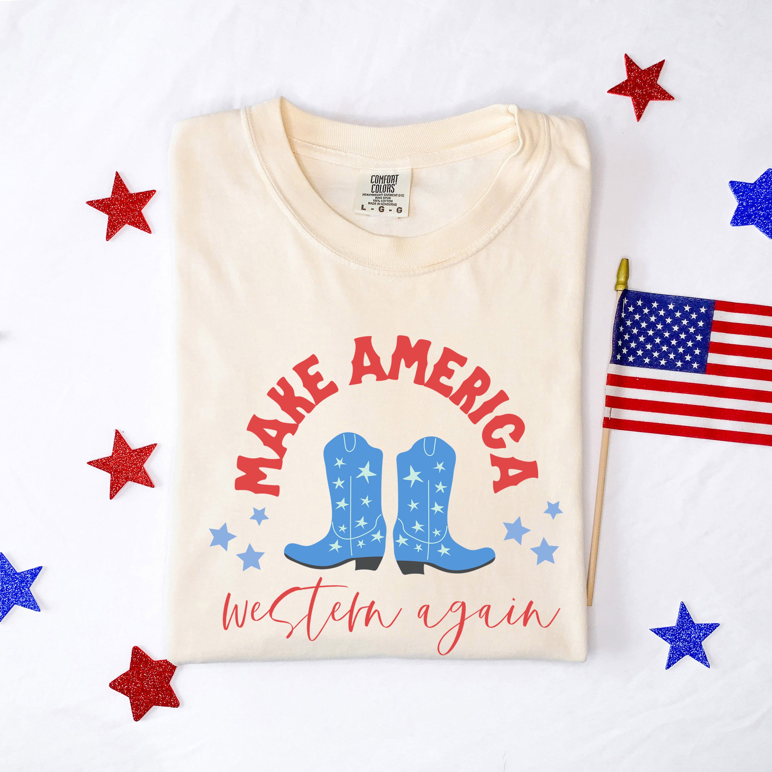 Make America Western Boots | Garment Dyed Short Sleeve Tee