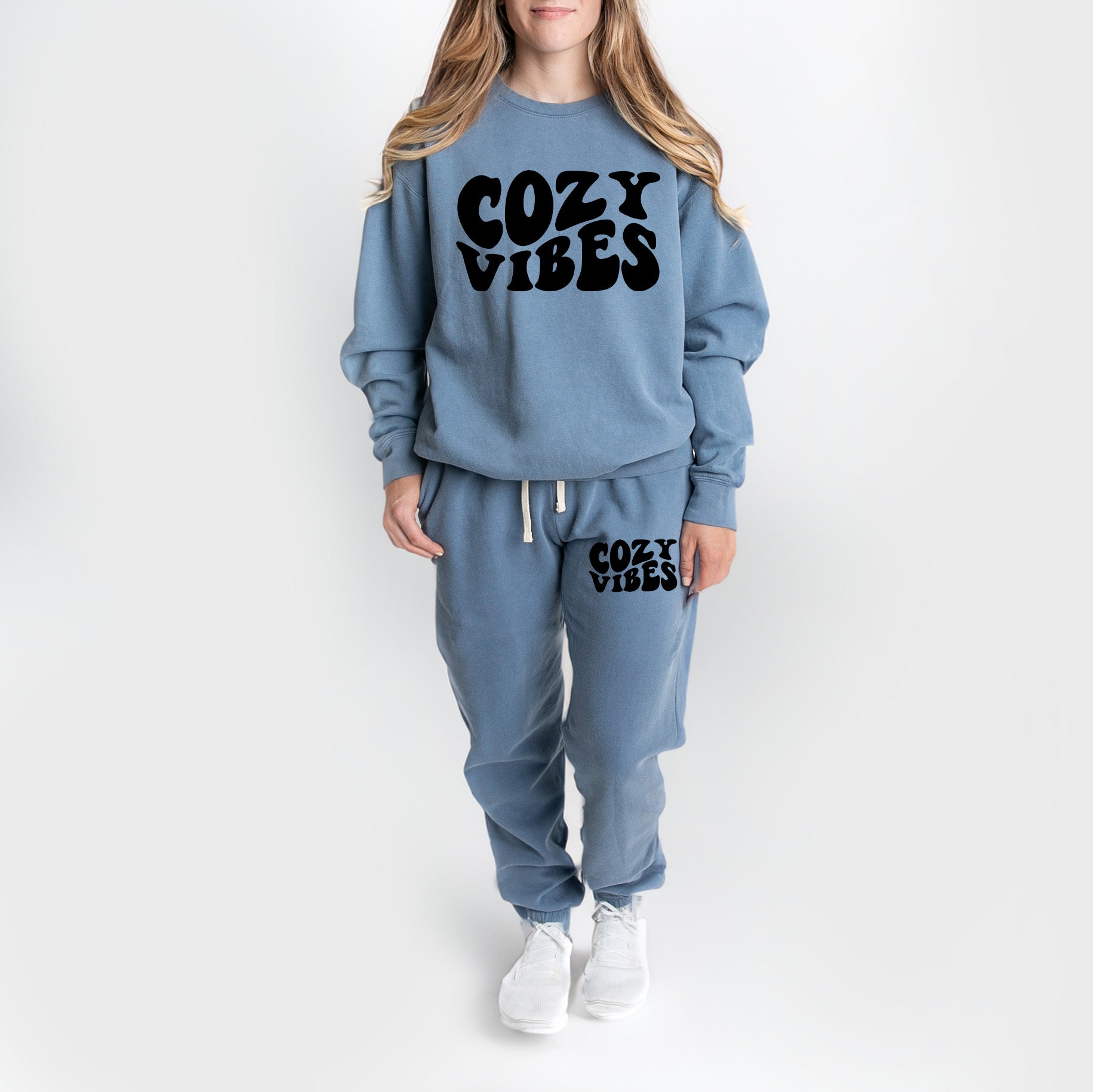 Cozy Vibes | Lightweight Garment Dyed Sweatshirt Set
