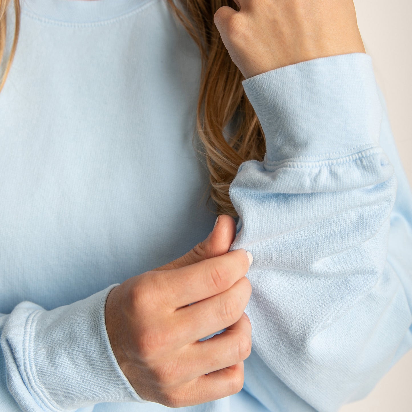 You're Doing Great Smiley Face | Lightweight Garment Dyed Sweatshirt Set