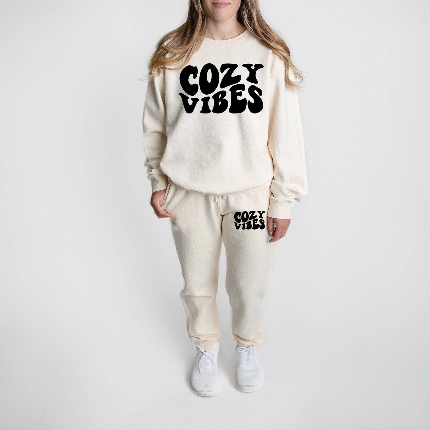 Cozy Vibes | Lightweight Garment Dyed Sweatshirt Set