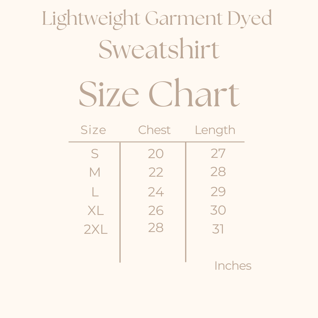 Embroidered Utah Sego Flower| Lightweight Garment Dyed Sweatshirt