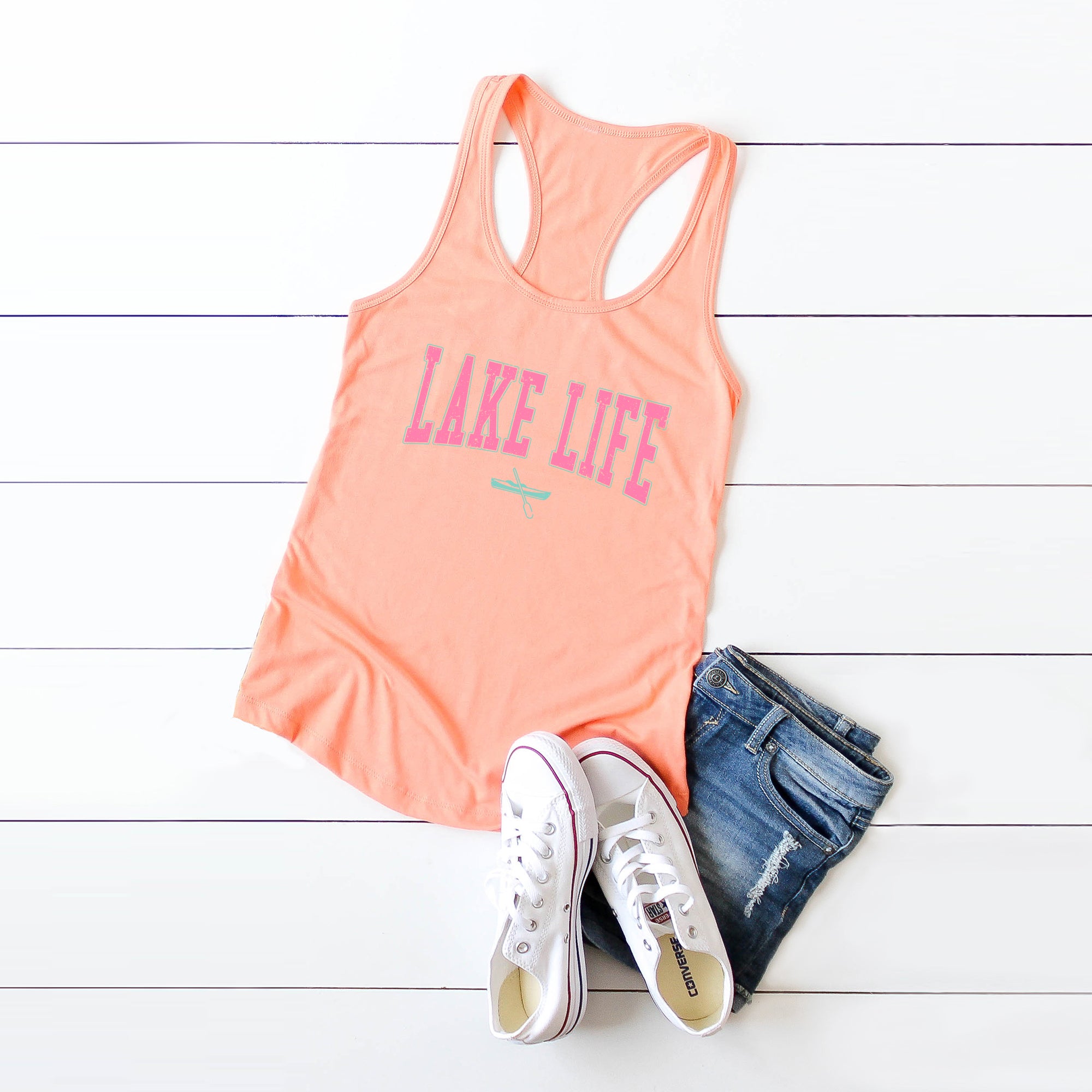 Lake Life Canoe | Racerback Tank