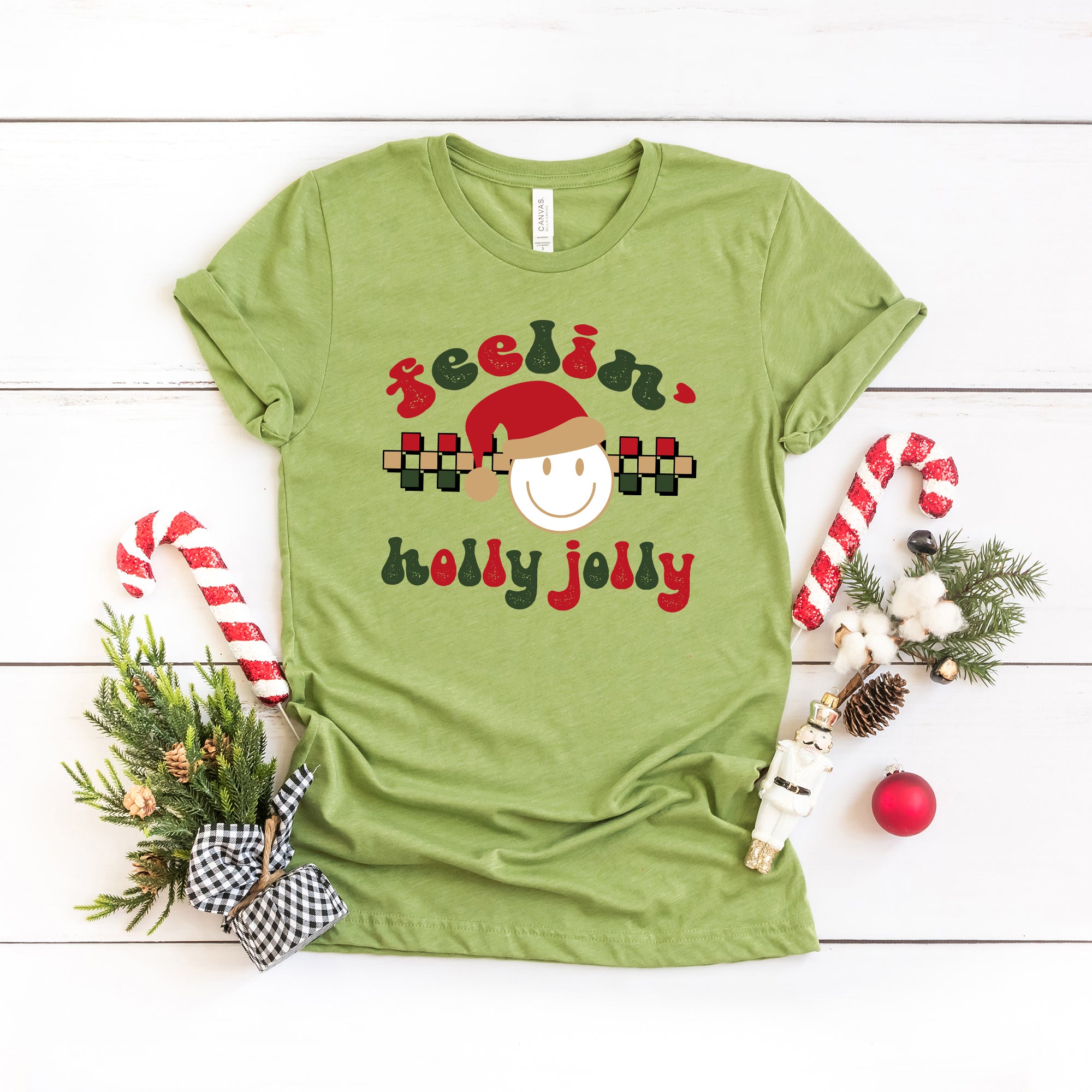 Feelin' Holly Jolly | Short Sleeve Crew Neck