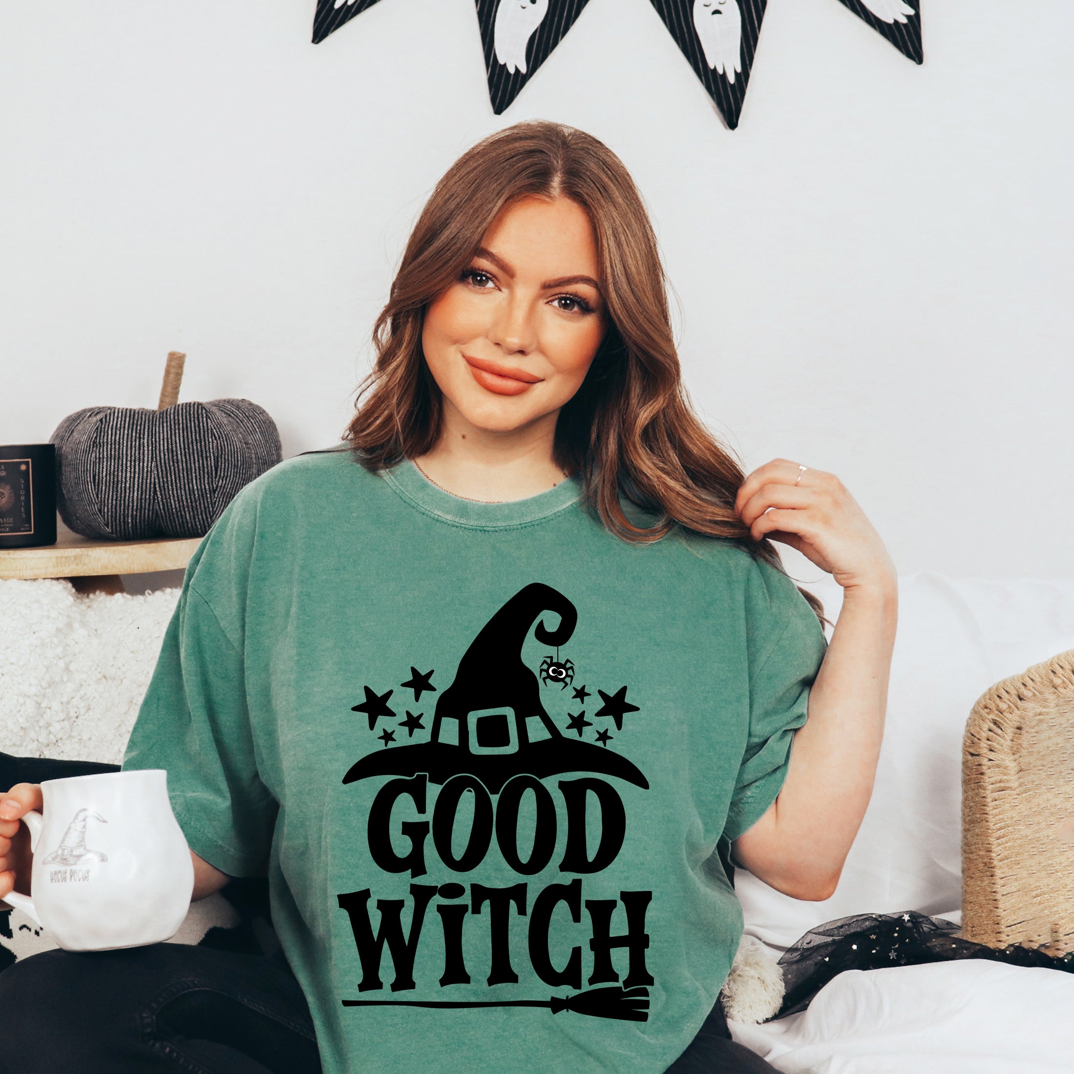 Good Witch Broom | Garment Dyed Tee