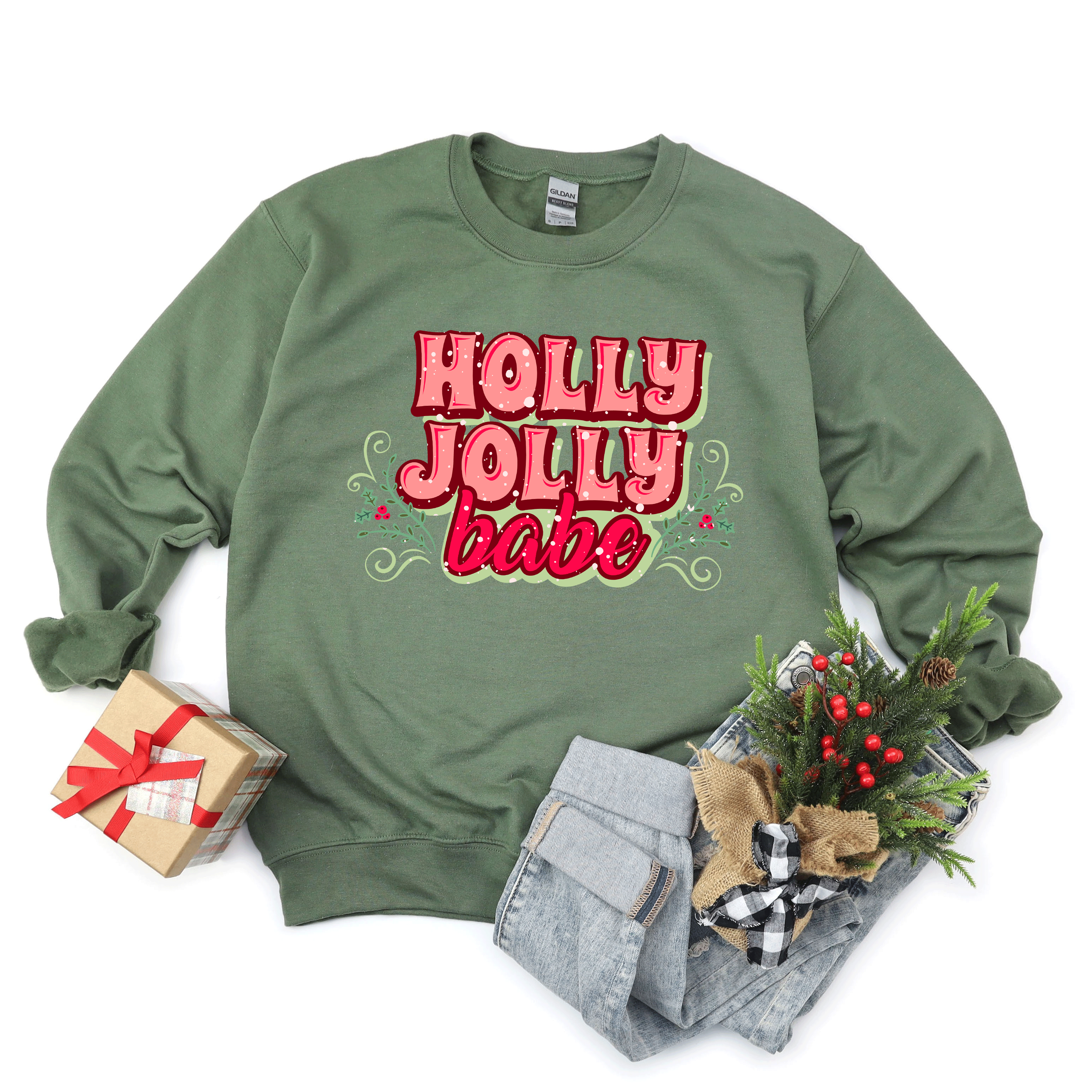 Holly Jolly Babe Stacked | Sweatshirt